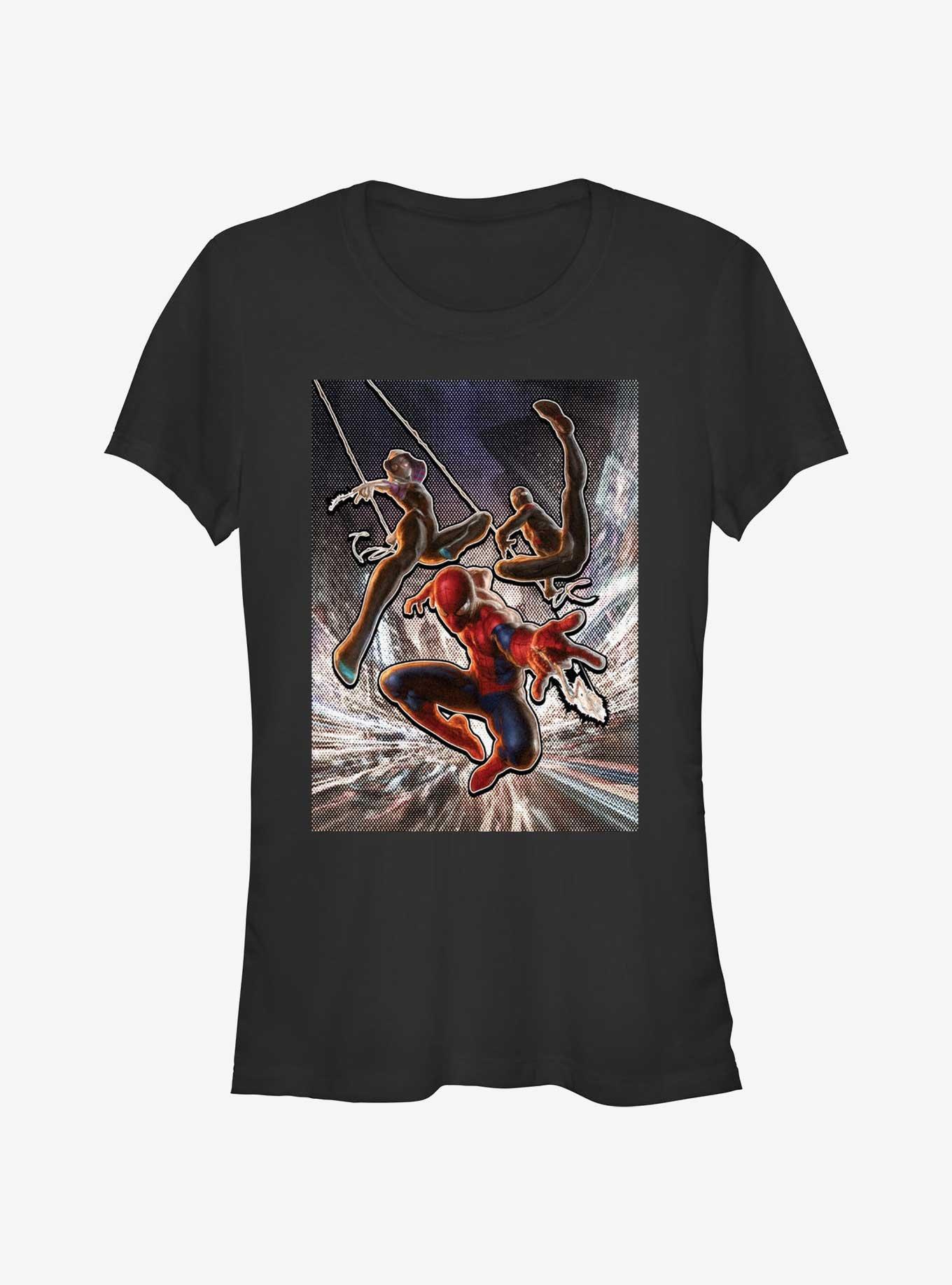 Marvel Spider-Man Miles And Gwen In The City Comic Girls T-Shirt