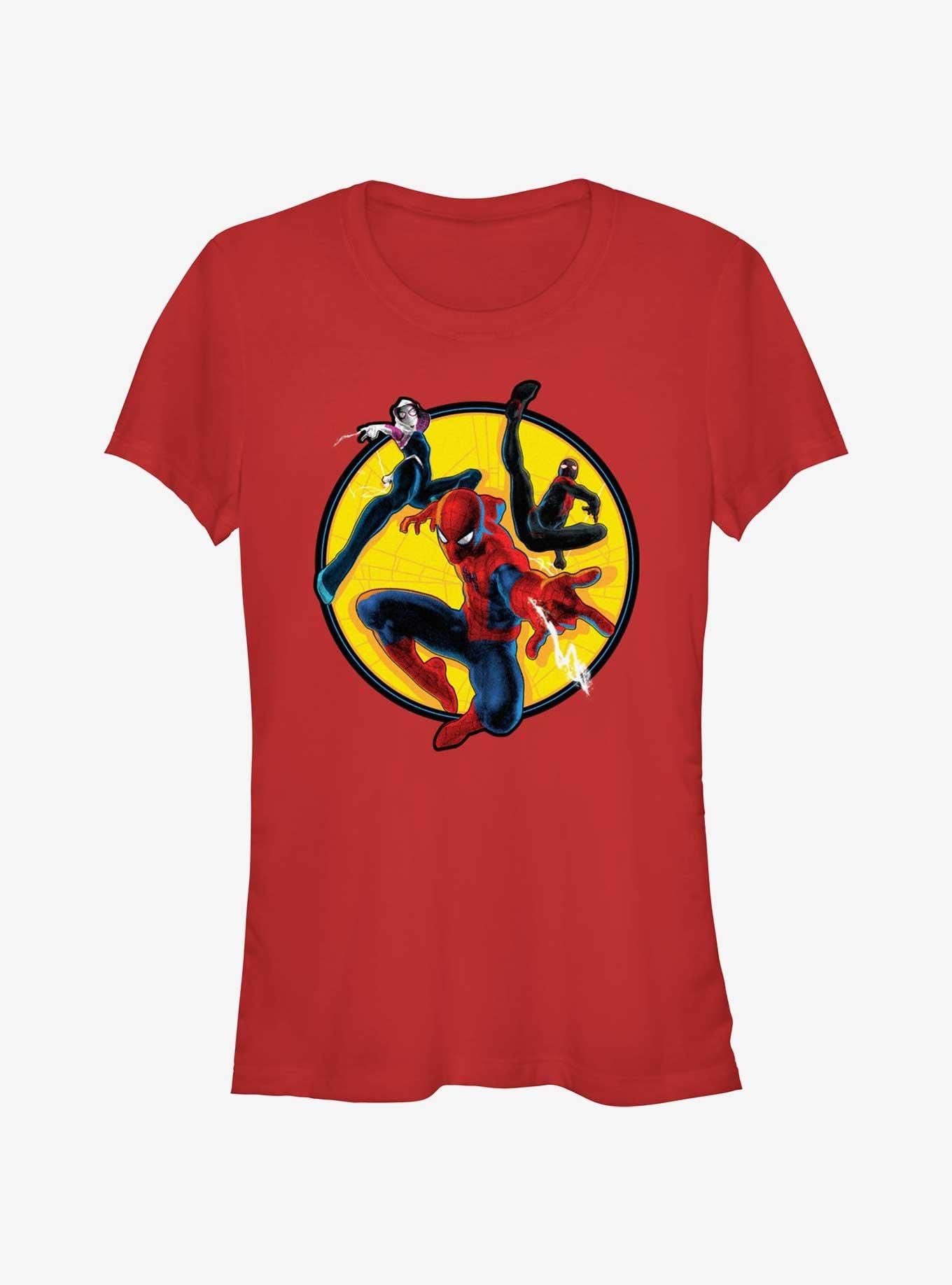 Marvel Spider-Man Group Girls T-Shirt, RED, hi-res