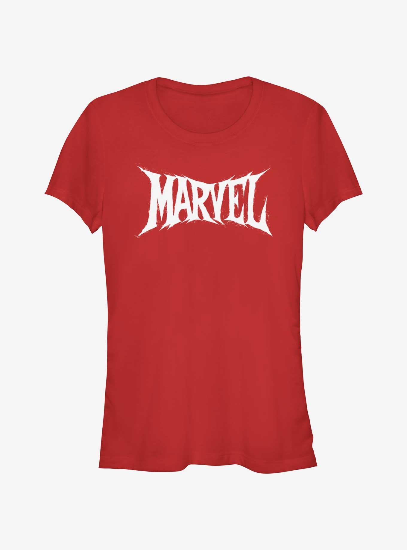 Marvel Logo Girls T-Shirt, RED, hi-res