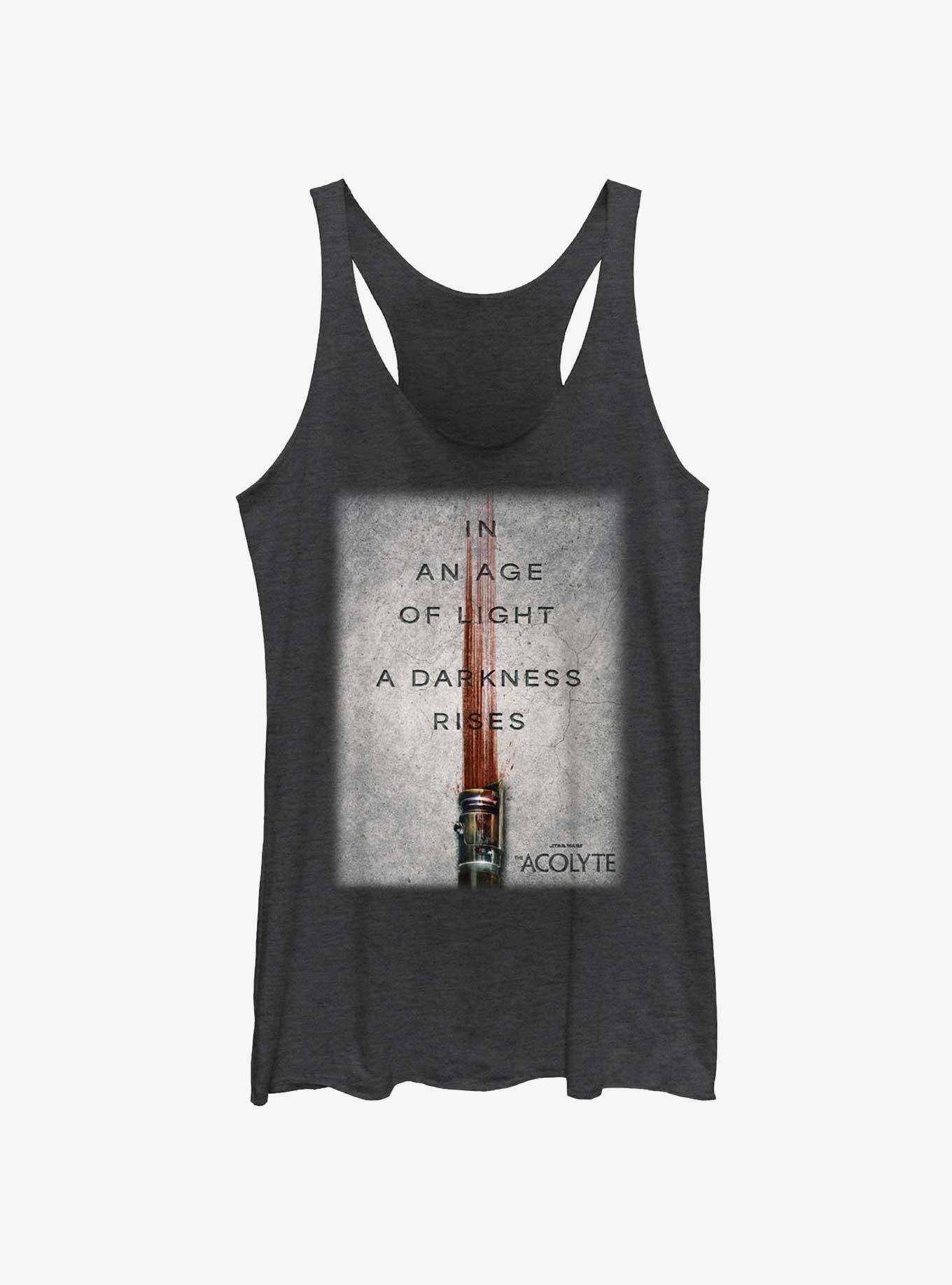 Star Wars The Acolyte Darkness Rises Teaser Poster Girls Tank, BLK HTR, hi-res