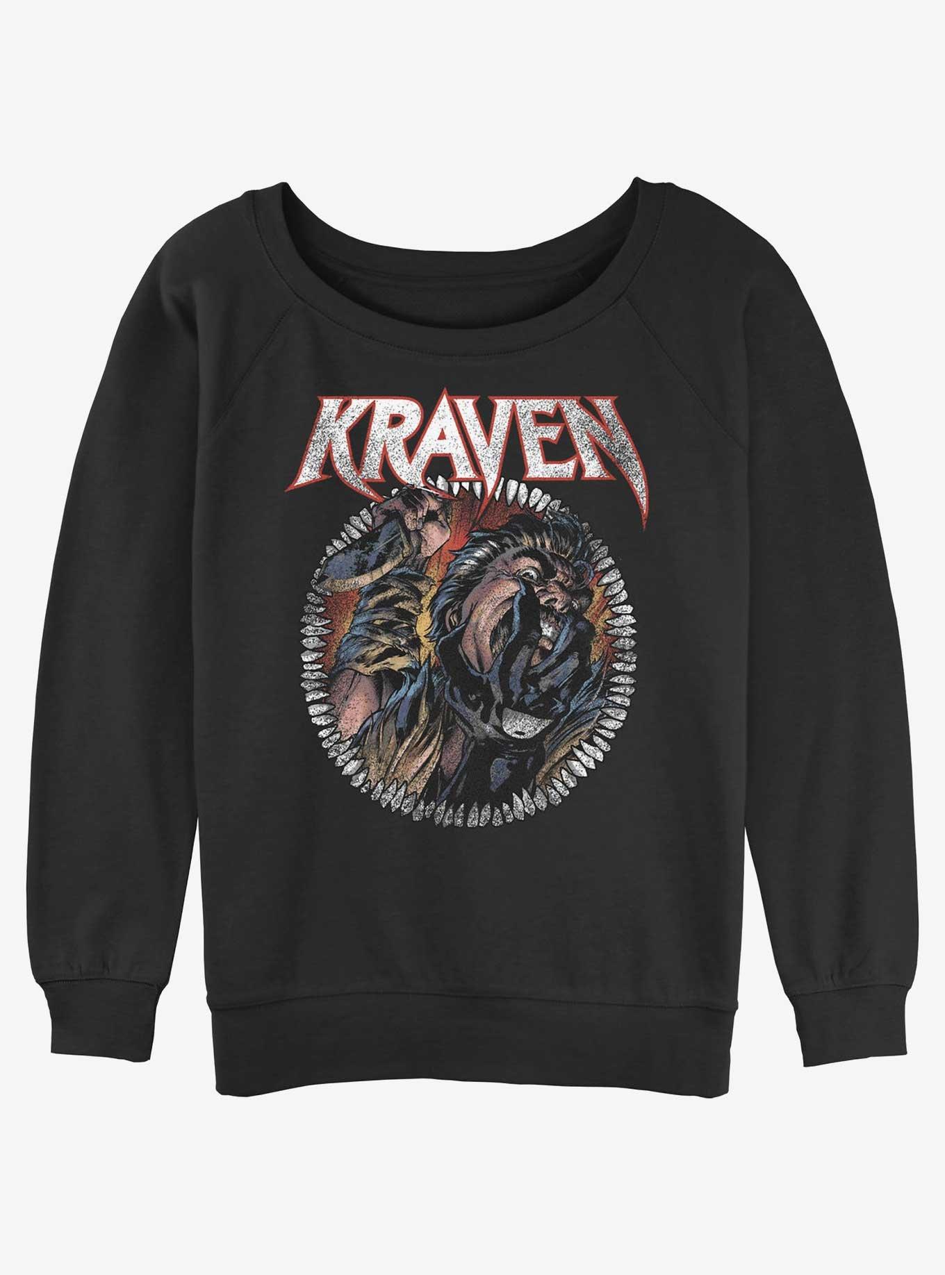 Marvel Kraven the Hunter Captured Prey Girls Slouchy Sweatshirt, BLACK, hi-res