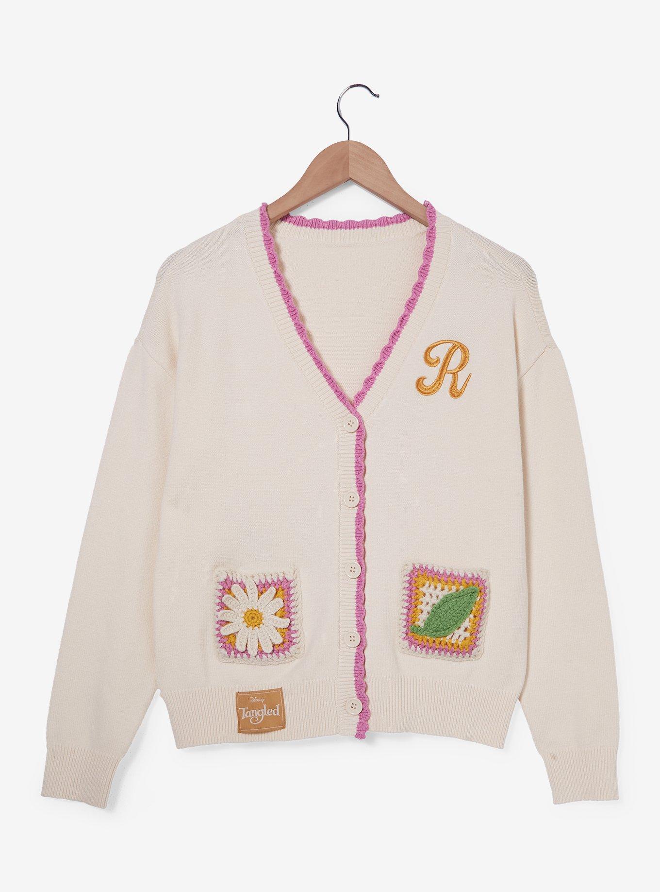 Disney Tangled Rapunzel Initial Crochet Cardigan, , hi-res