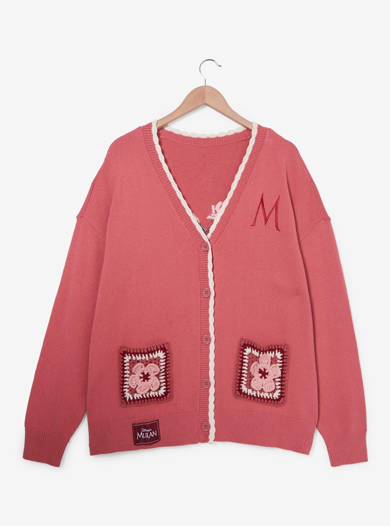 Disney Mulan Cherry Blossom Crochet Plus Size Cardigan, , hi-res