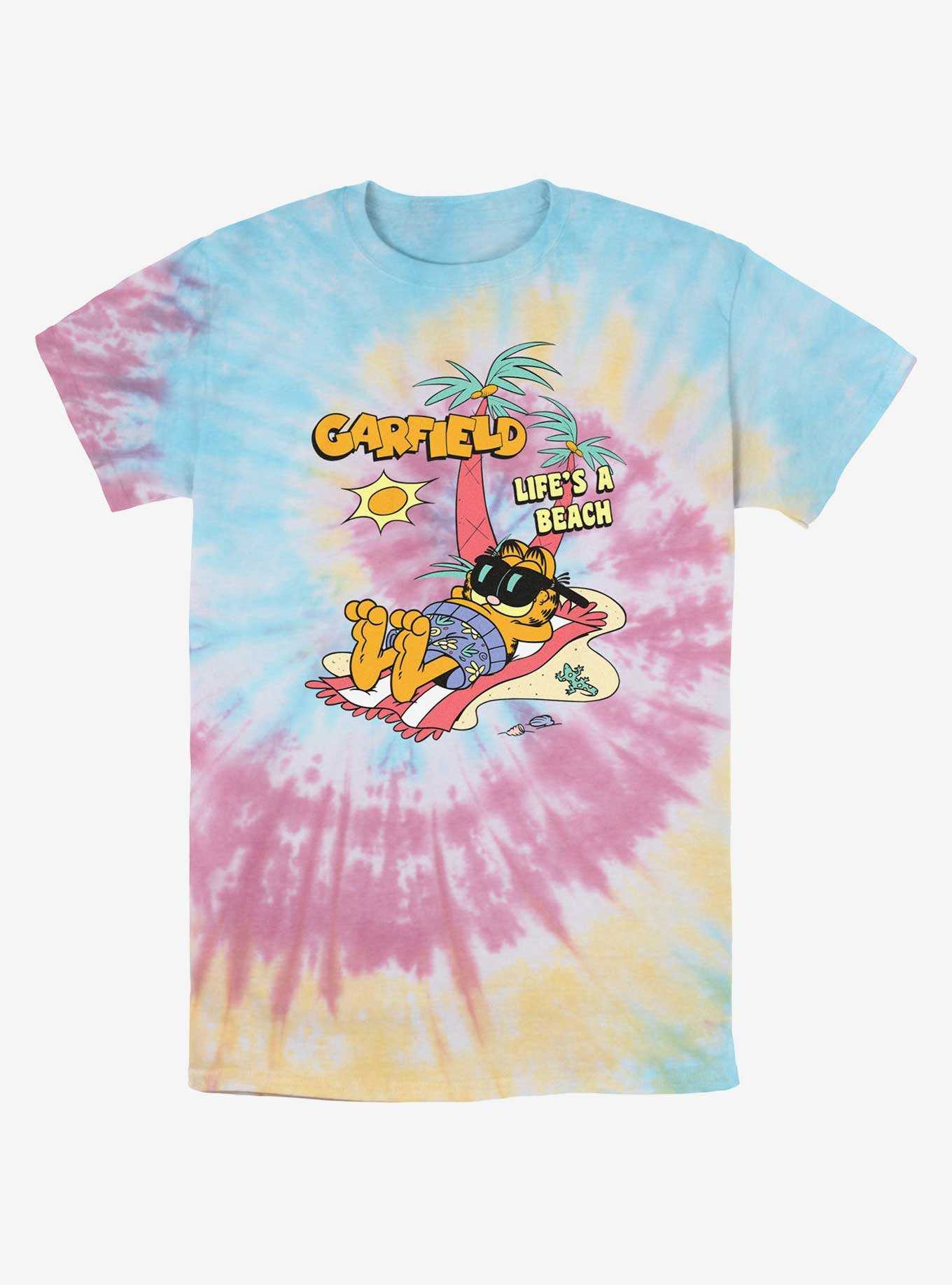 Garfield Life's A Beach Tye-Dye T-Shirt, , hi-res