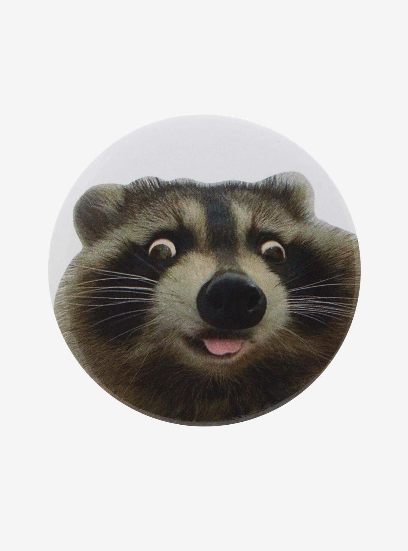 Silly Raccoon 3 Inch Button, , hi-res