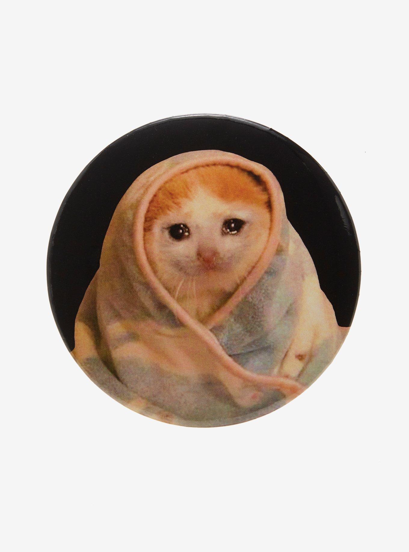 Crying Cat 3 Inch Button, , hi-res