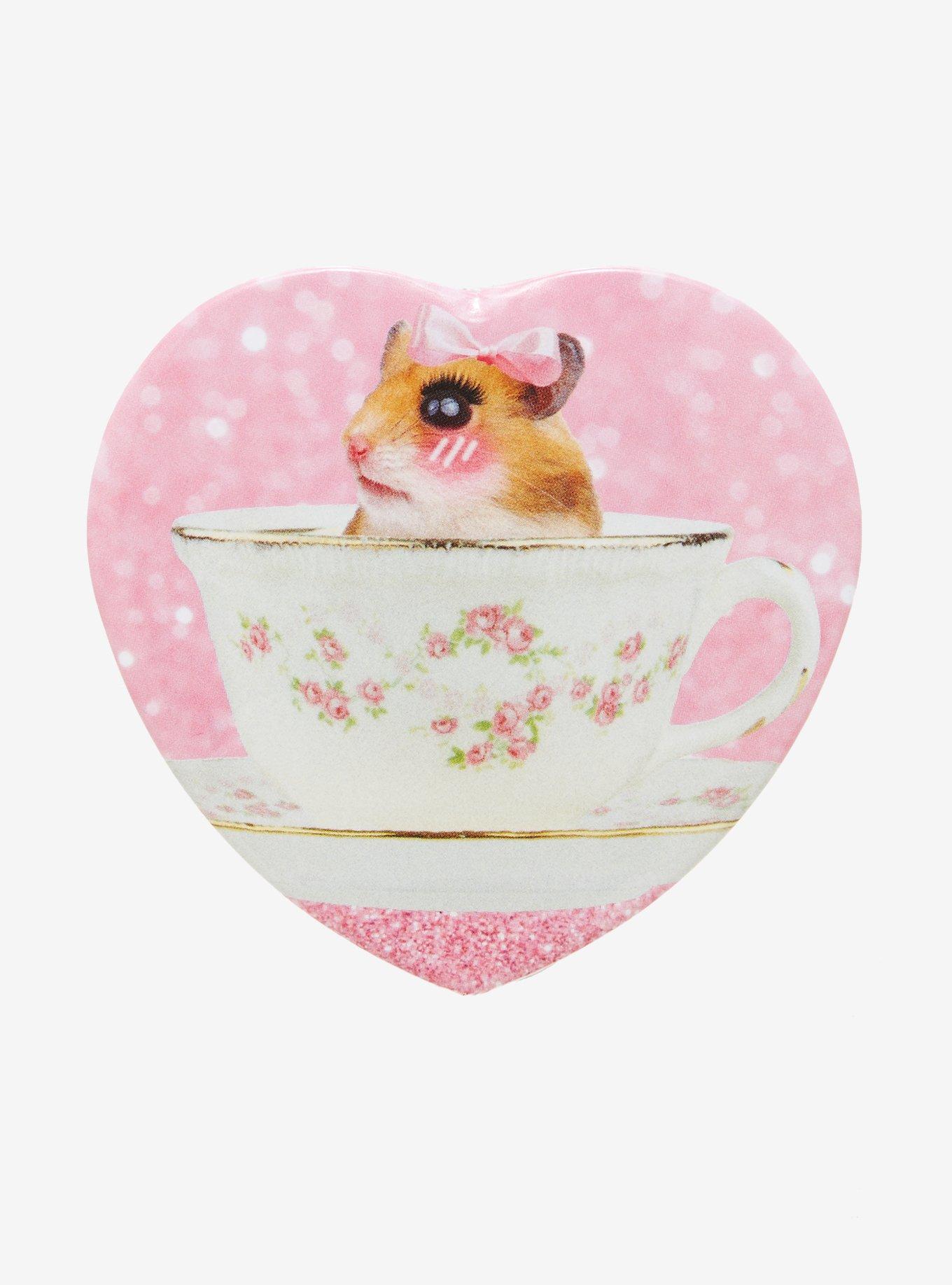 Coquette Hamster Heart 3 Inch Button | Hot Topic