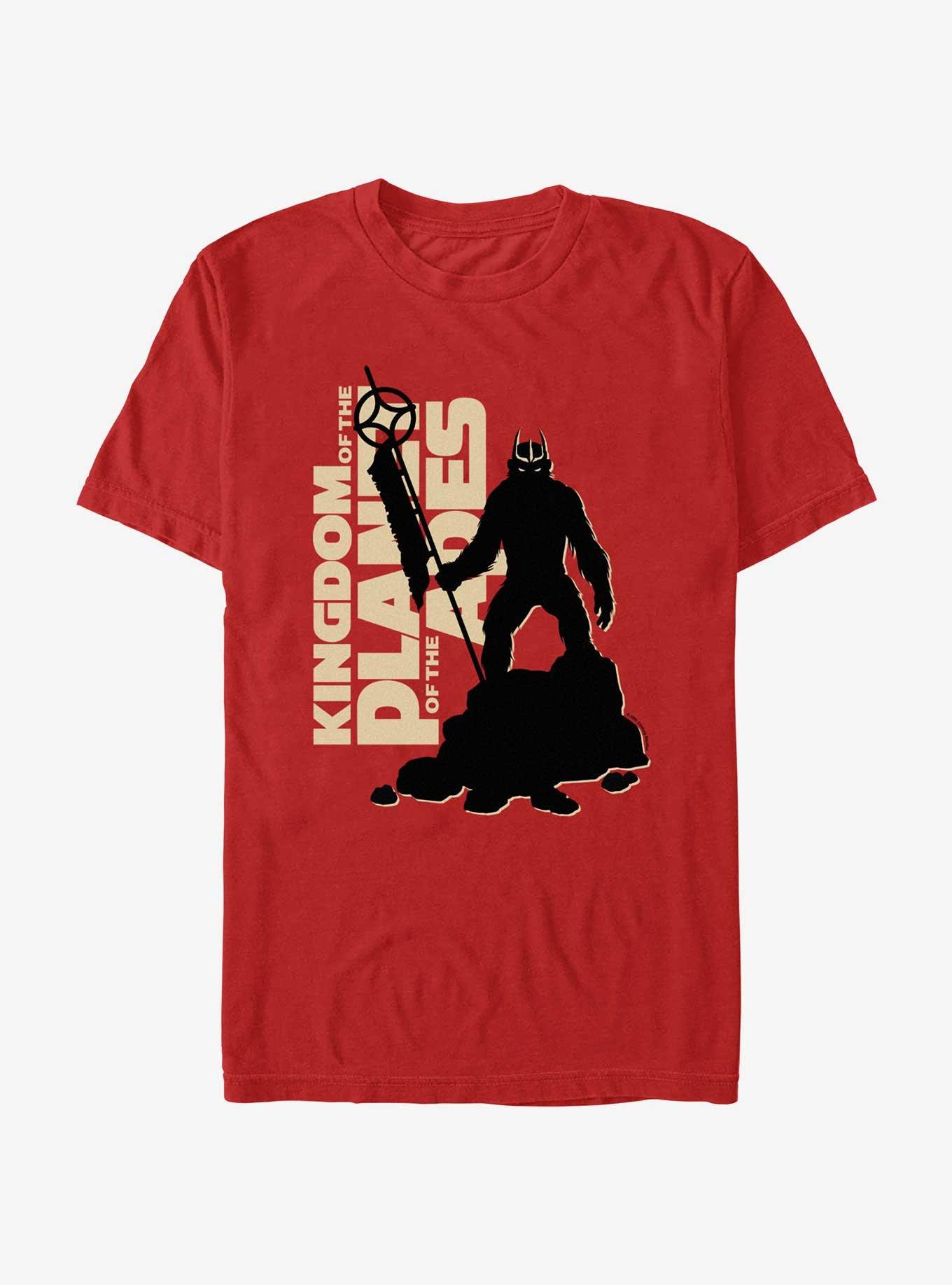 Kingdom of the Planet of the Apes Lead Caesar T-Shirt, RED, hi-res