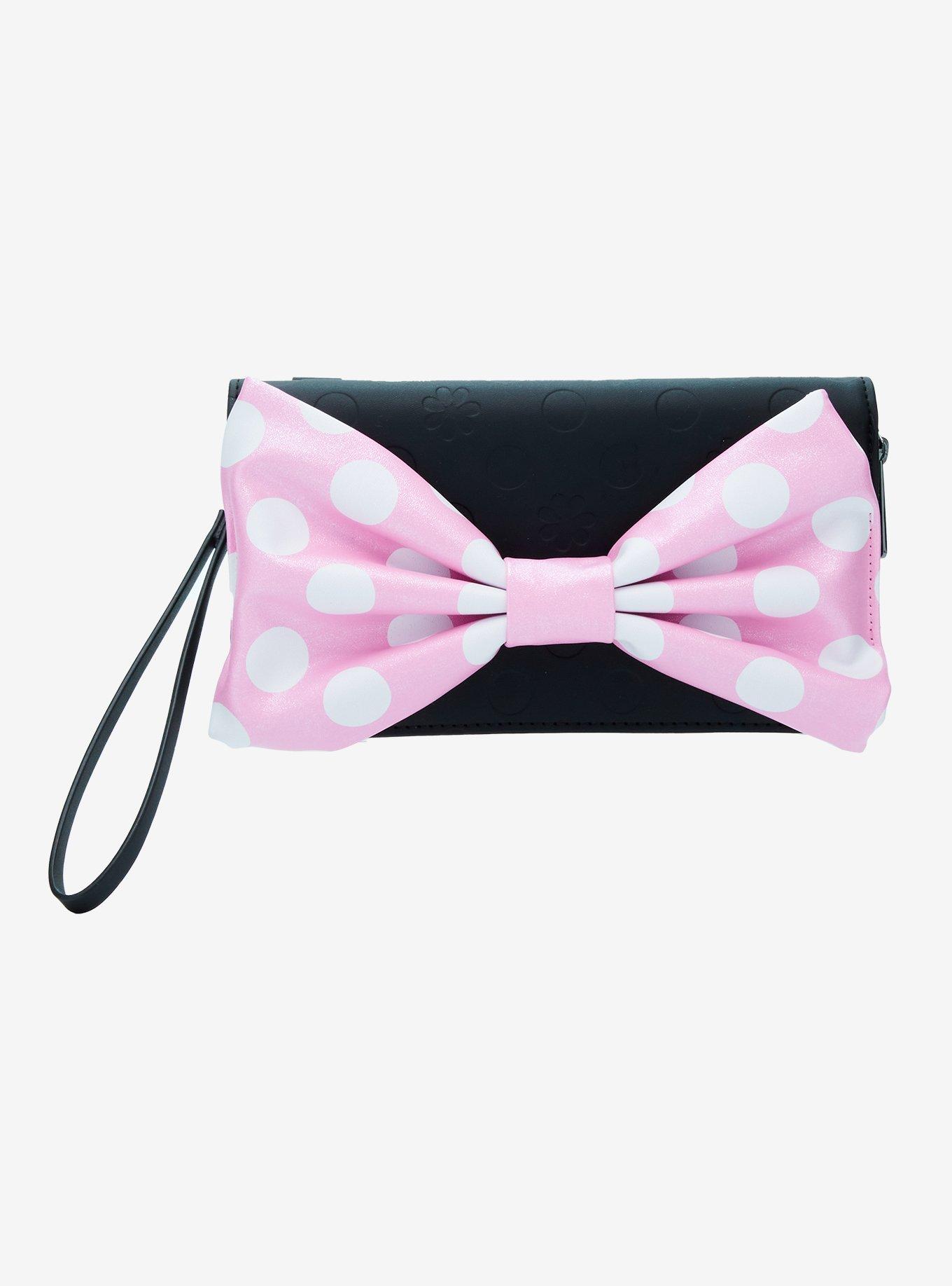 Loungefly Disney Minnie Mouse Polka Dot Bow Convertible Clutch