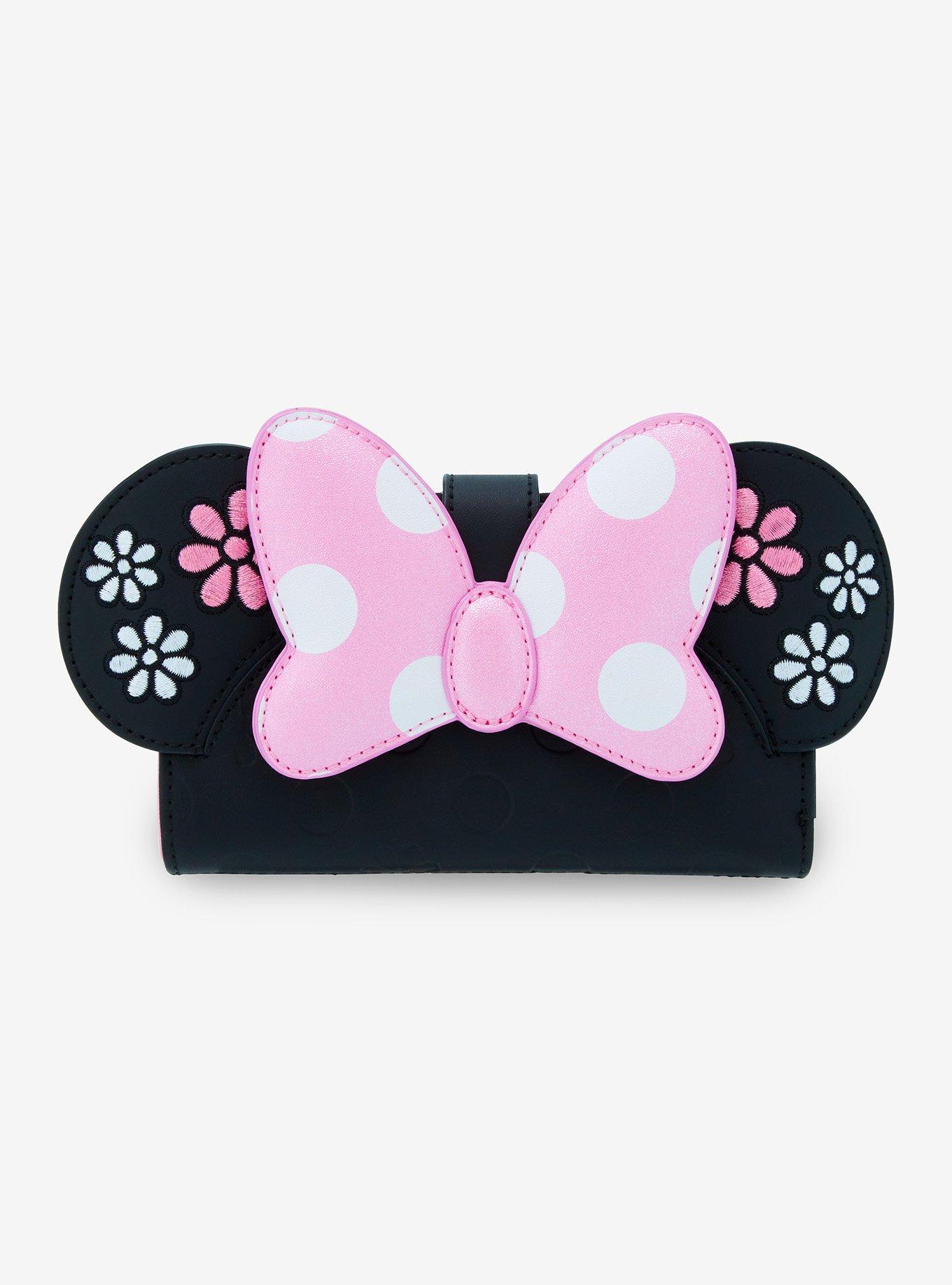 Loungefly Disney Minnie Mouse Floral Ears Small Wallet, , hi-res