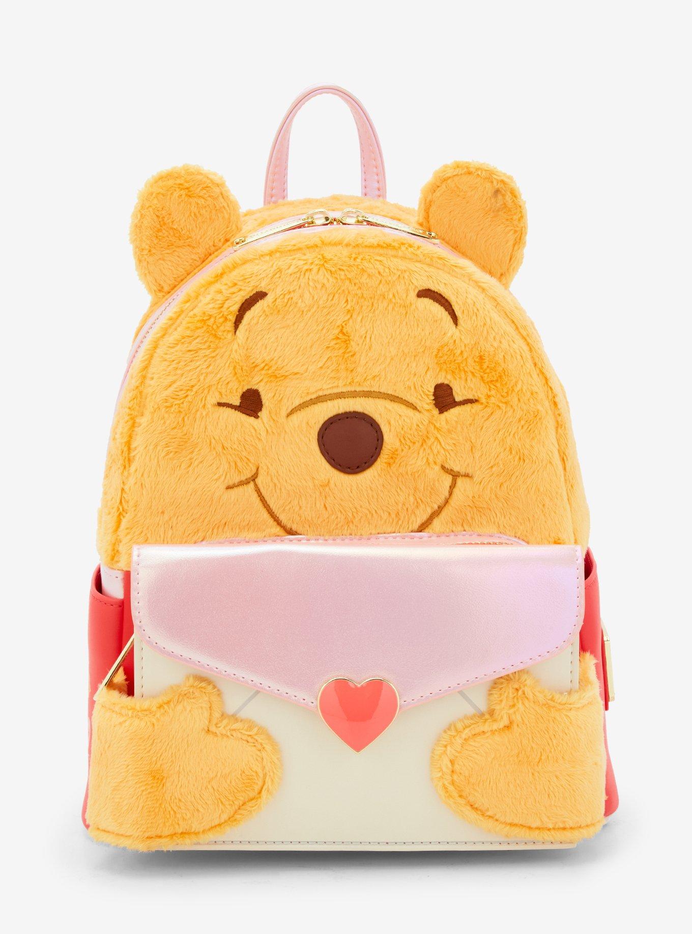 Loungefly Disney Winnie the Pooh Love Letter Faux Fur Figural Mini Backpack, , hi-res