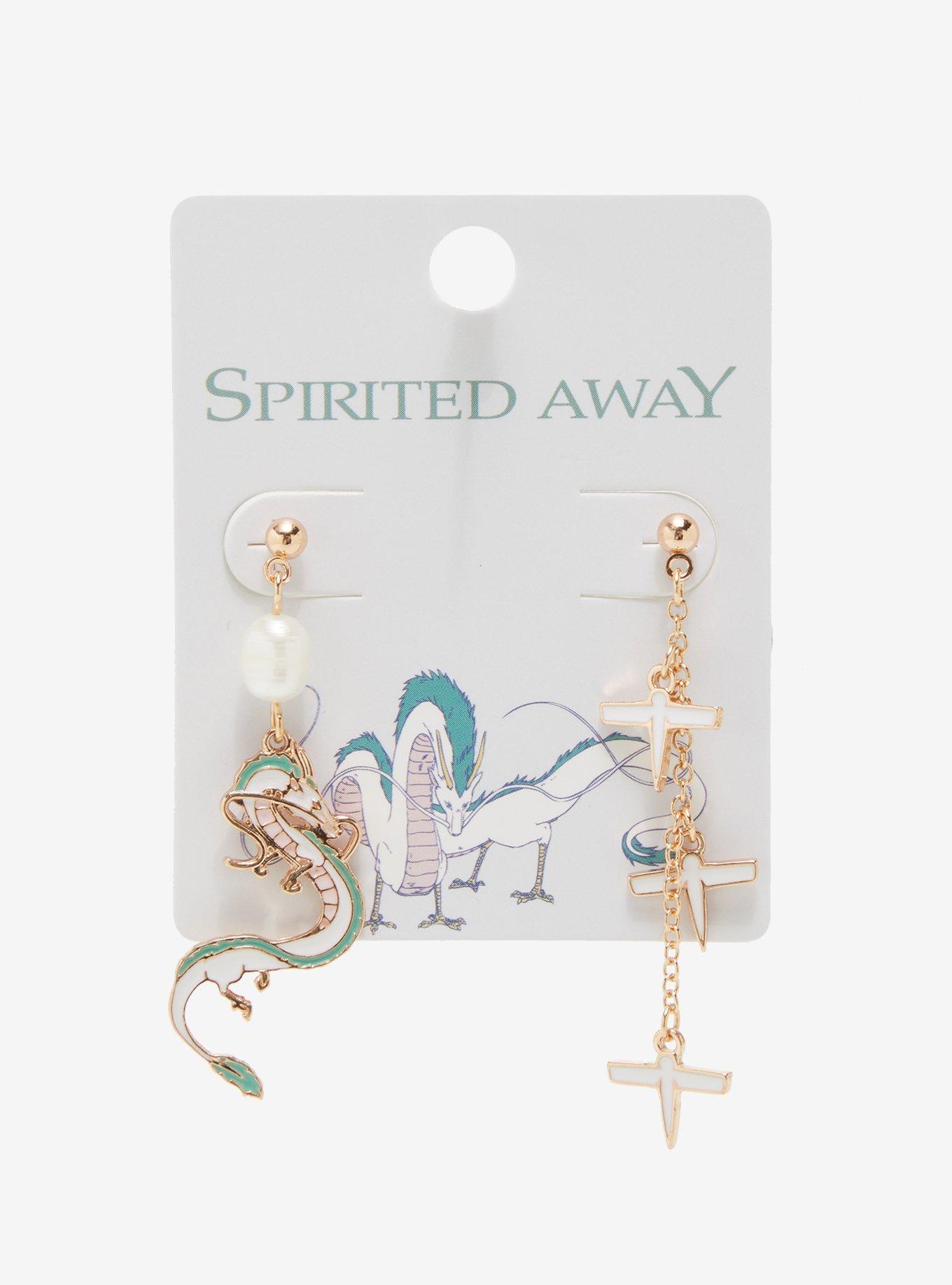 Studio Ghibli Spirited Away Haku Mismatch Earrings - BoxLunch Exclusive, , hi-res