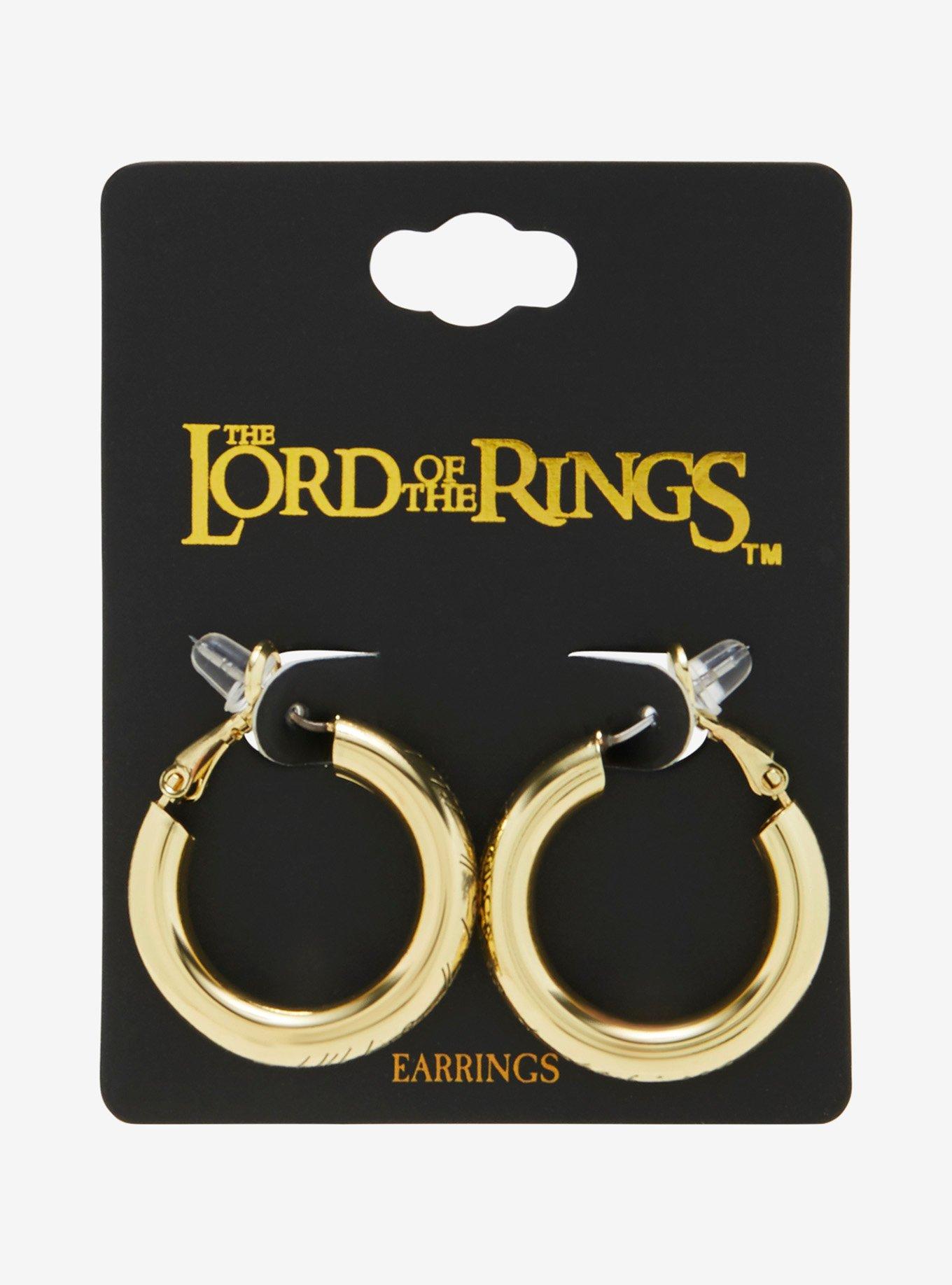 The Lord of the Rings One Ring Figural Hoop Earrings, , hi-res