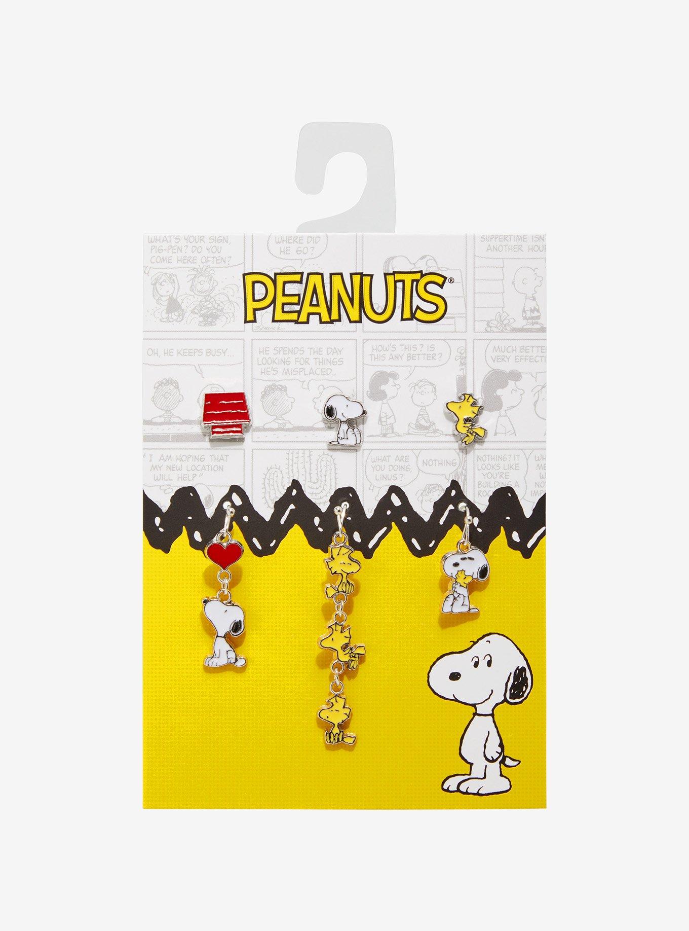 Peanuts Snoopy & Woodstock Mix and Match Earring Set - BoxLunch Exclusive, , hi-res