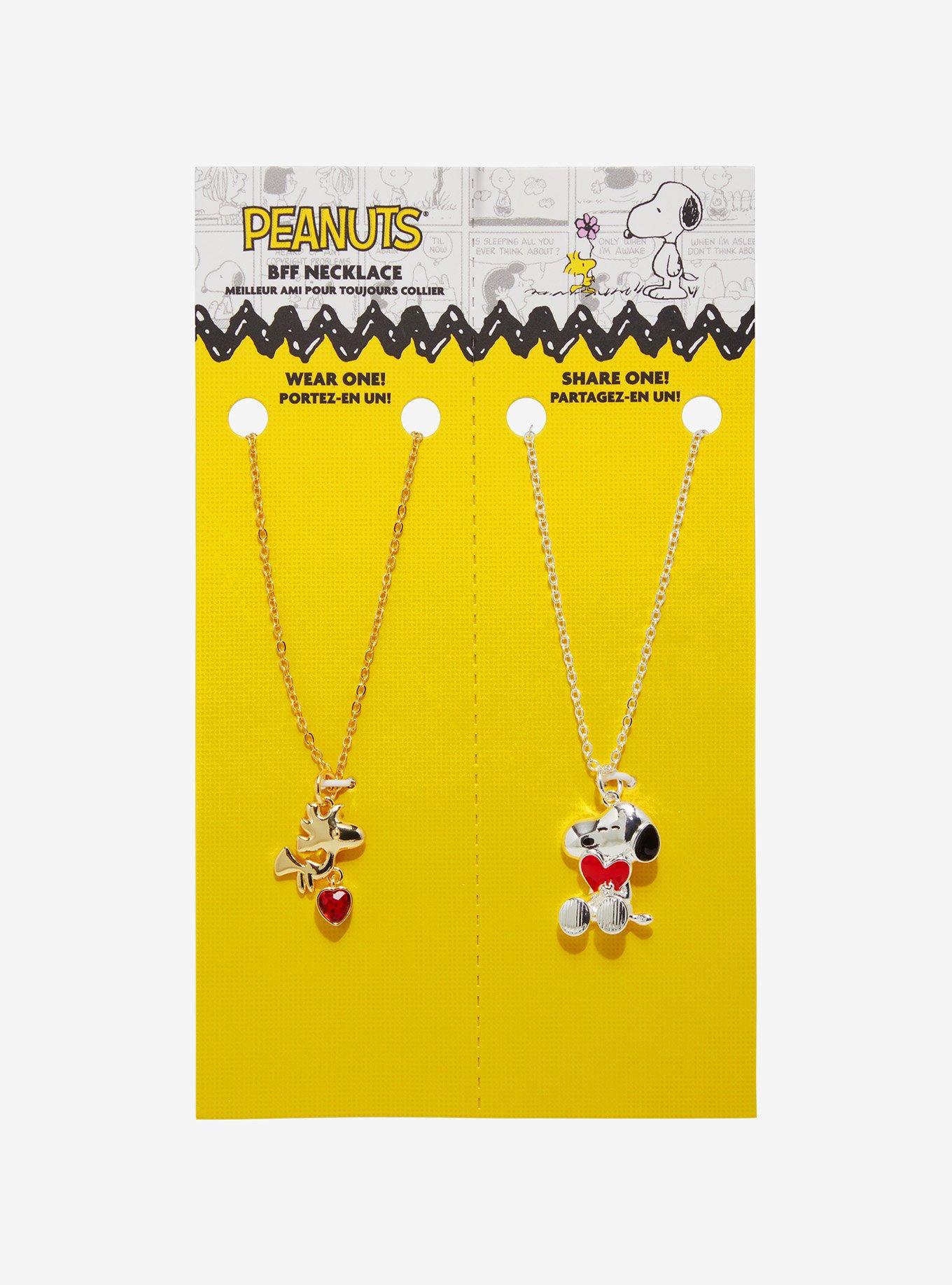 Peanuts Snoopy & Woodstock Bestie Necklace Set - BoxLunch Exclusive, , hi-res