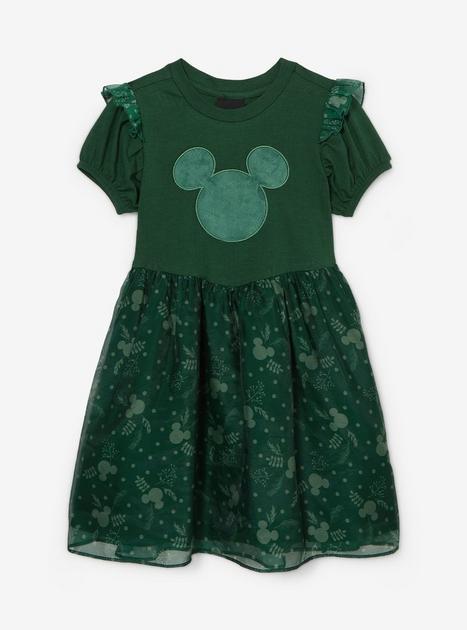Mickey Green Printed Cotton Dress