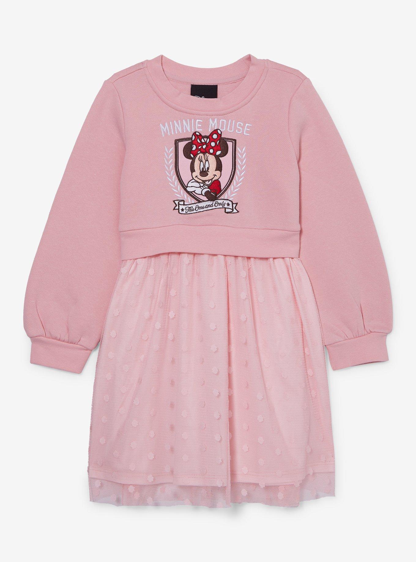 Disney Minnie Mouse Sweatshirt Tutu Toddler Dress - BoxLunch Exclusive, LIGHT PINK, hi-res