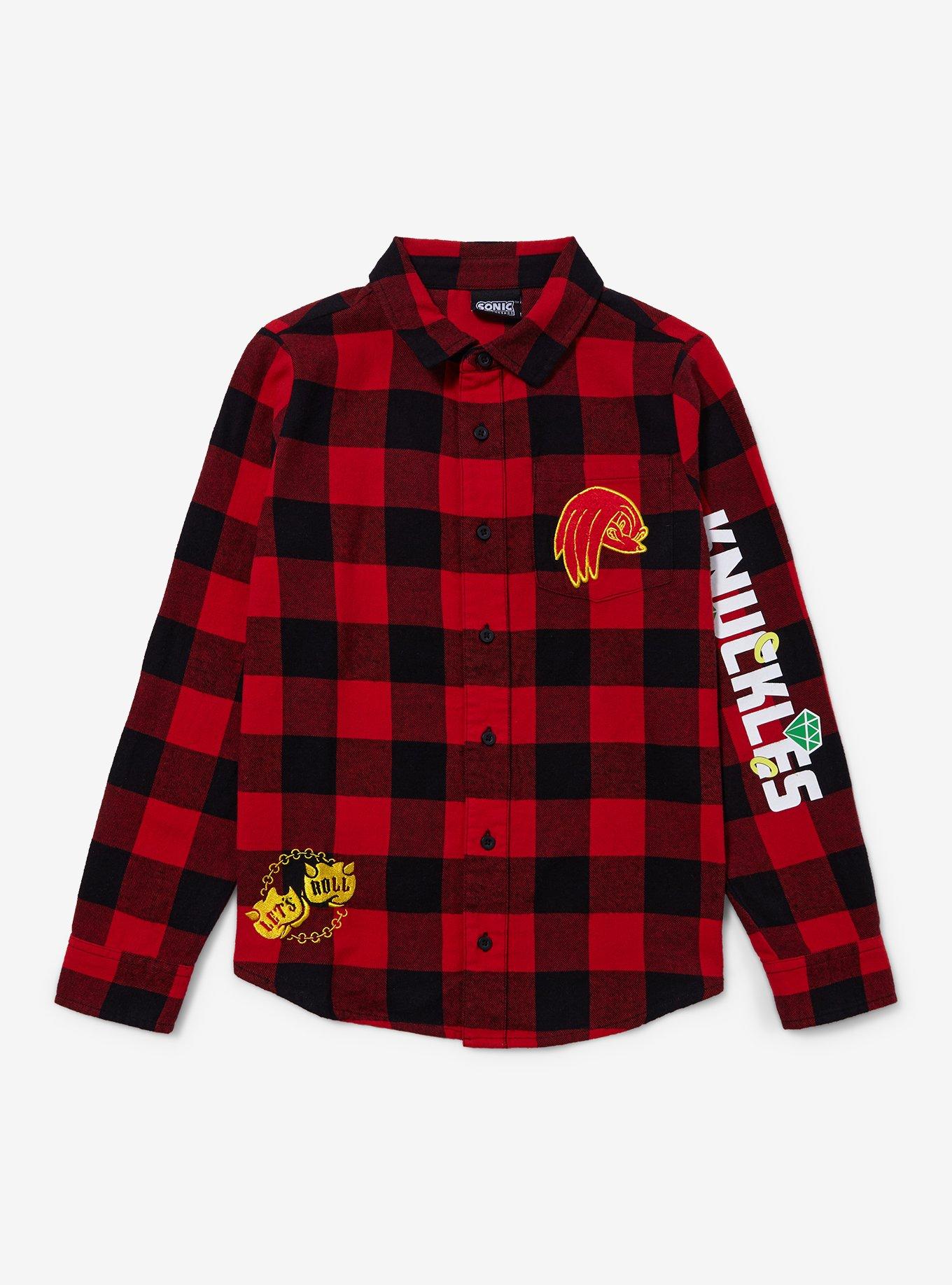 Sonic the Hedgehog Knuckles Youth Flannel - BoxLunch Exclusive, , hi-res