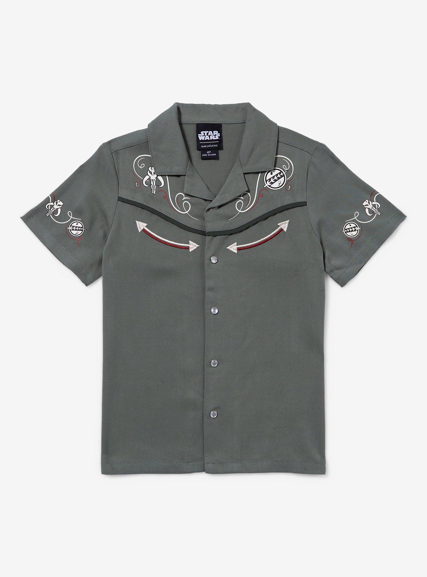 Star Wars Boba Fett Icons Toddler Woven Button-Up - BoxLunch Exclusive