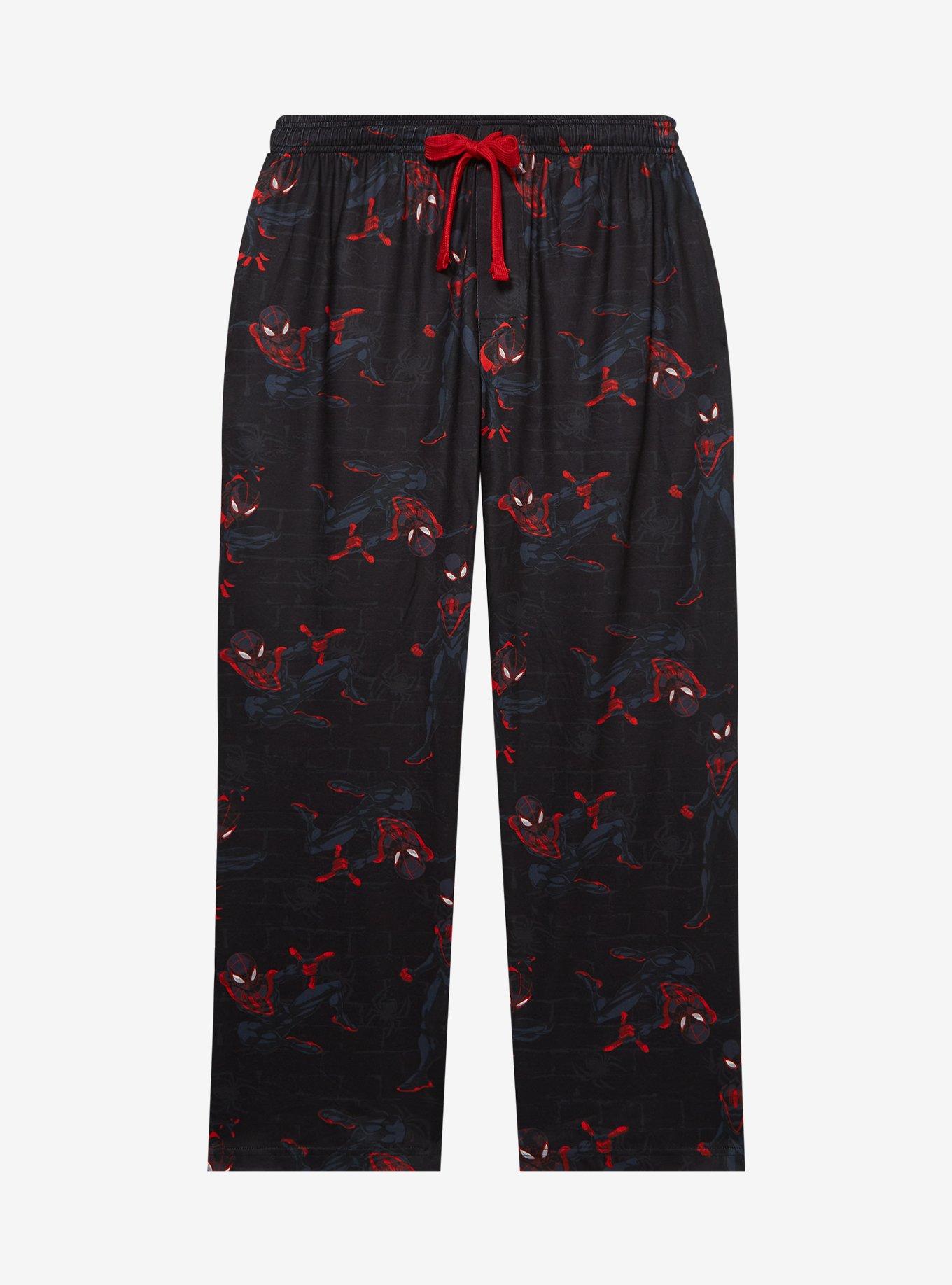 Marvel Spider-Man: Across the Spider-Verse Miles Morales Allover Print Sleep Pants — BoxLunch Exclusive, , hi-res