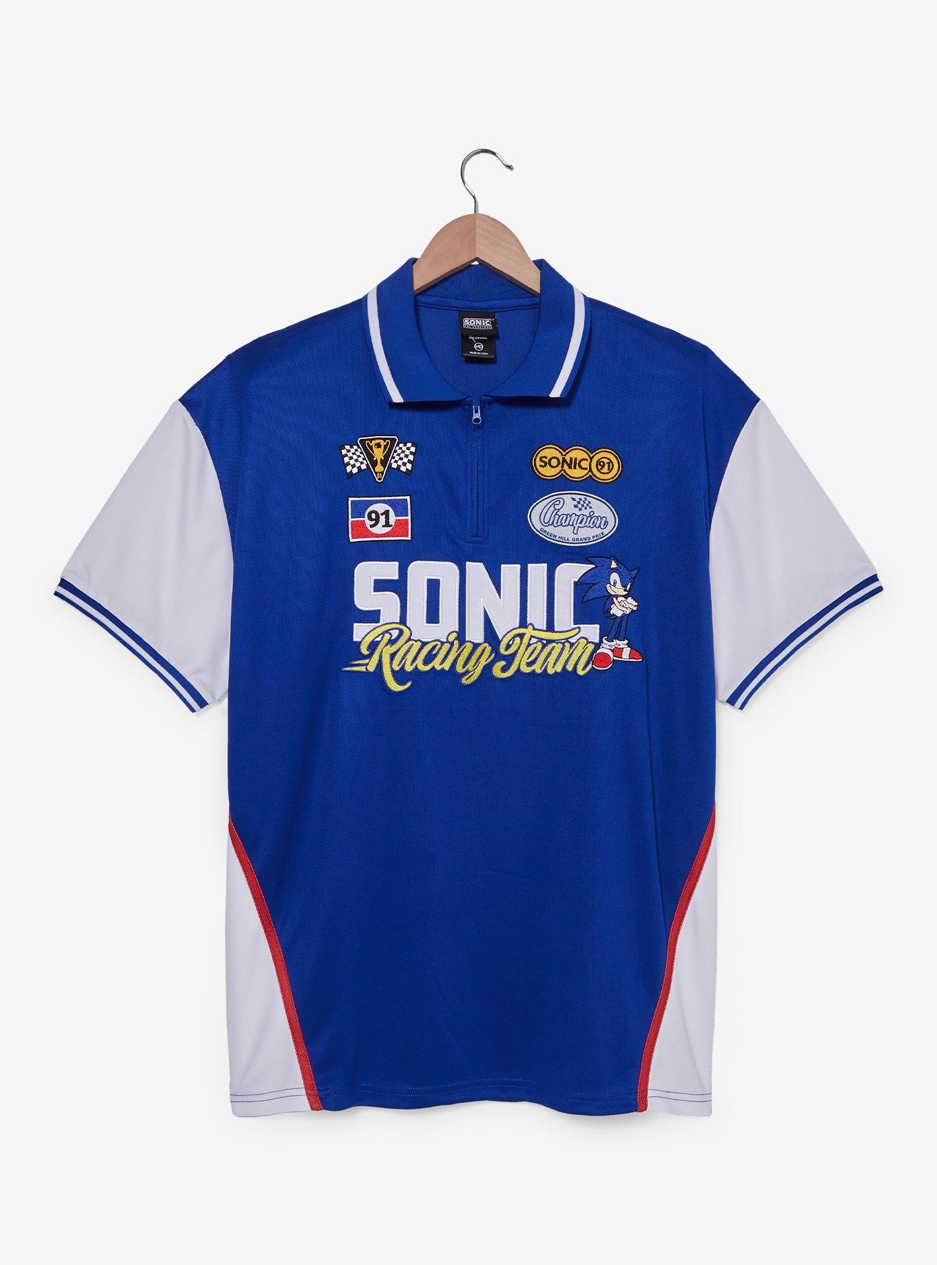 Sonic the Hedgehog Racing Team Quarter Zip Polo, BLUE, hi-res