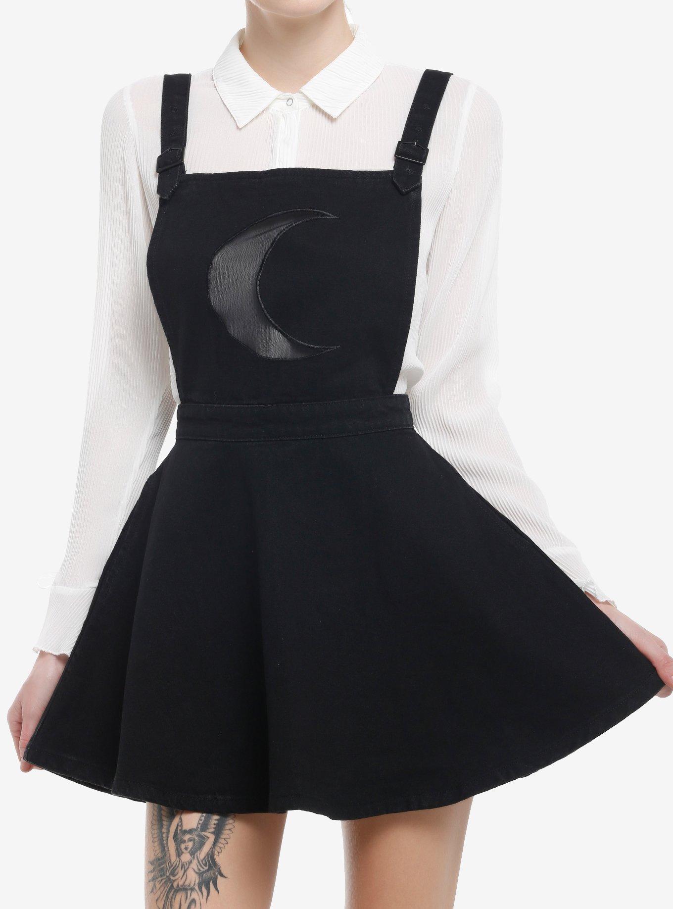 KIHILIST Black Mesh Moon Skirtall, , hi-res