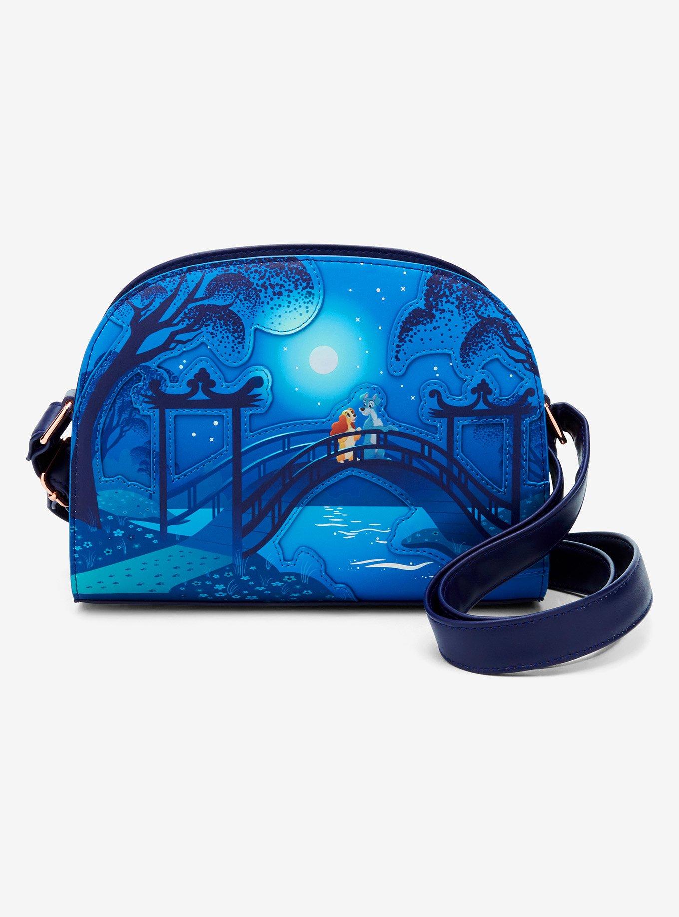 Loungefly Disney Lady and the Tramp 70th Anniversary Lake Scene Crossbody Bag, , hi-res