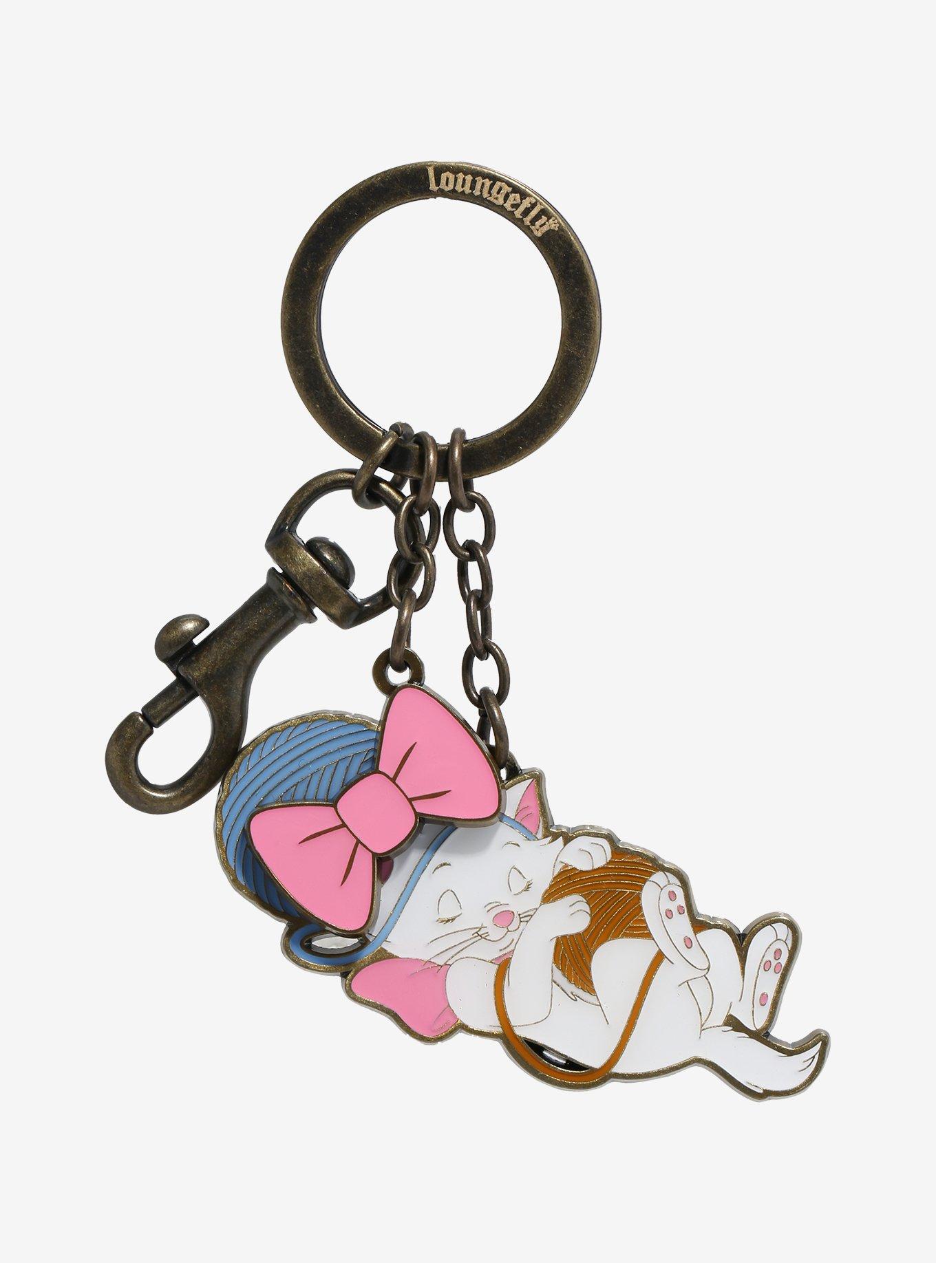 Loungefly Disney The Aristocats Marie Napping Multi-Charm Keychain, , hi-res