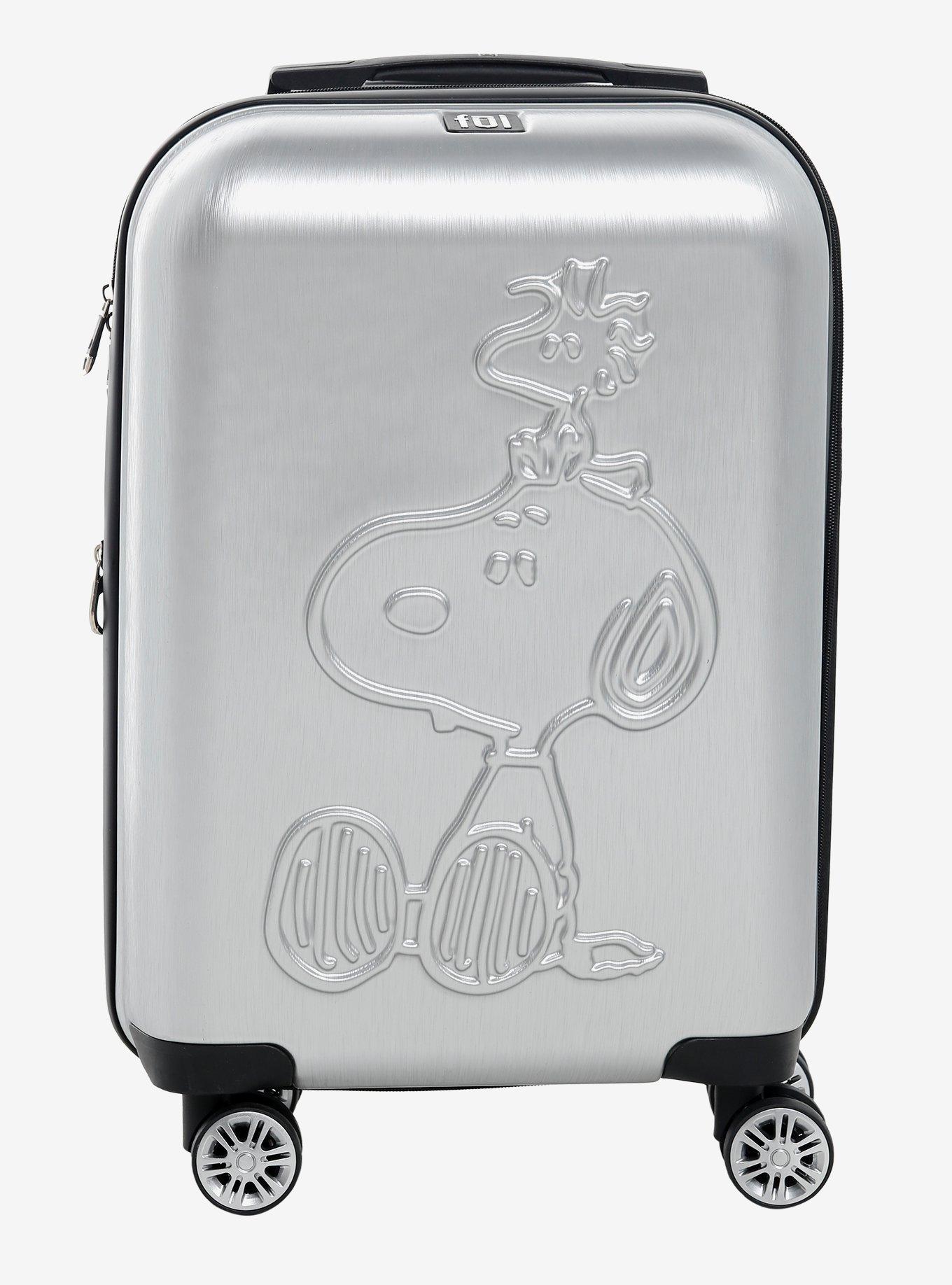 FUL Peanuts Snoopy & Woodstock Silver Suitcase, , hi-res