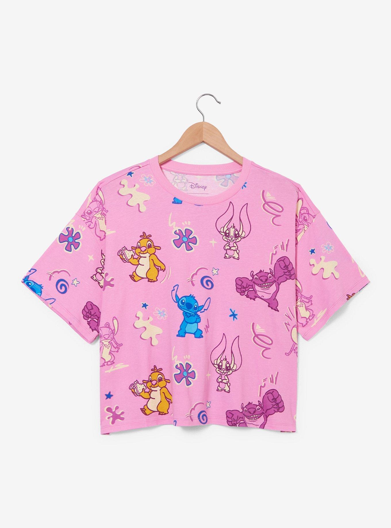 Disney Lilo & Stitch Alien Cousins Allover Print Women's Plus Size T-Shirt - BoxLunch Exclusive, , hi-res