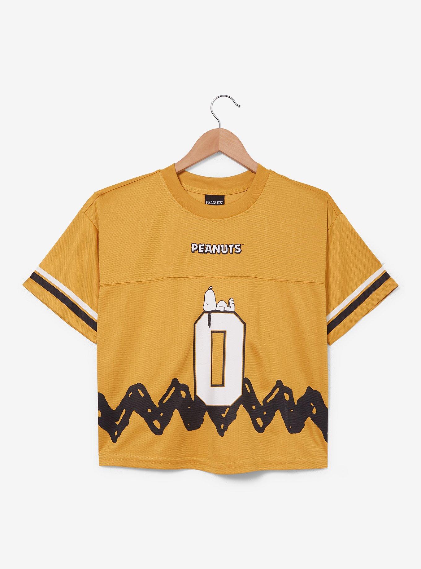 Peanuts Charlie Brown Women's Cropped Football Jersey - BoxLunch Exclusive, , hi-res