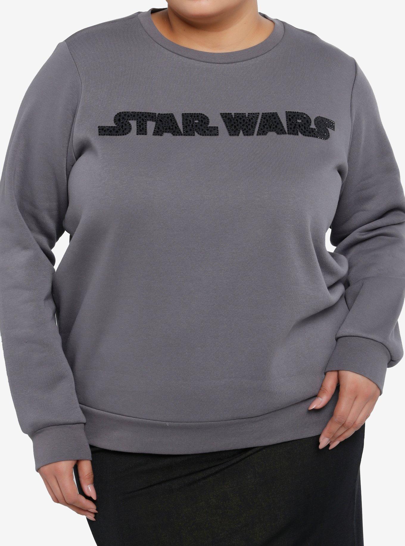 Her Universe Star Wars Rhinestone Logo Sweatshirt Plus Size Her Universe Exclusive, , hi-res