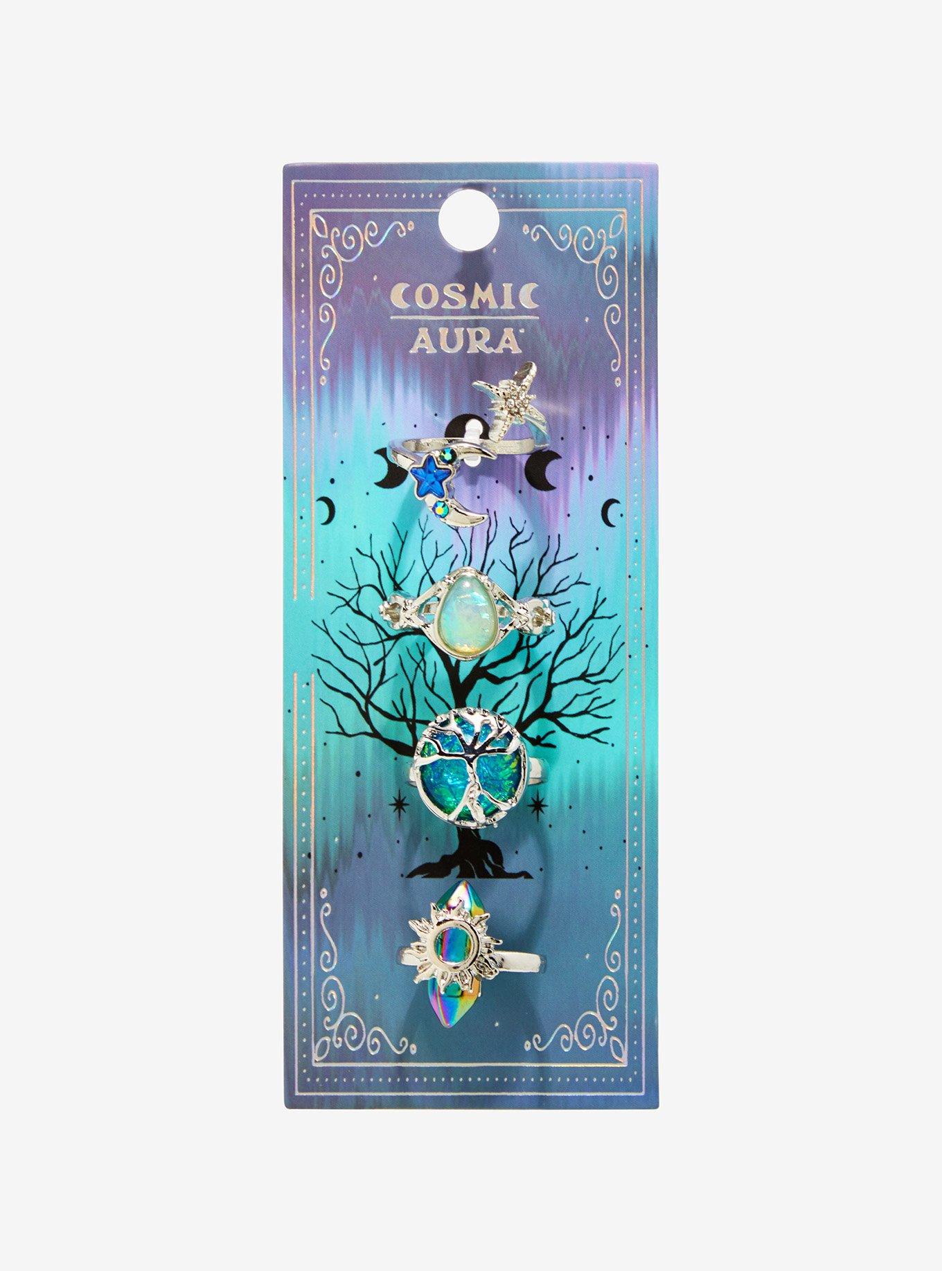 Cosmic Aura Opal Celestial Tree Ring Set, , hi-res