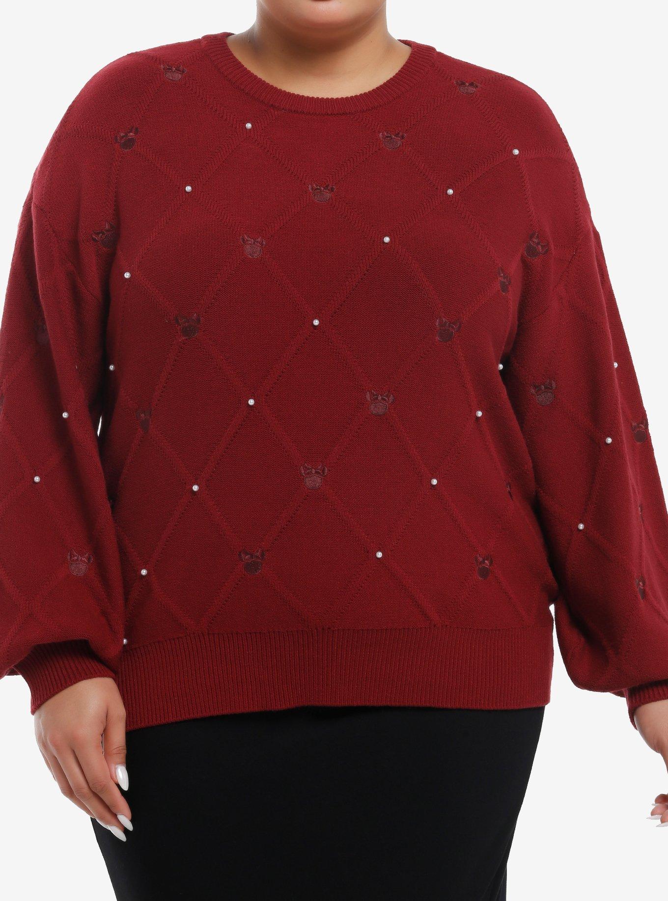 Her Universe Disney Minnie Mouse Pearl Sweater Plus Size Her Universe Exclusive, , hi-res