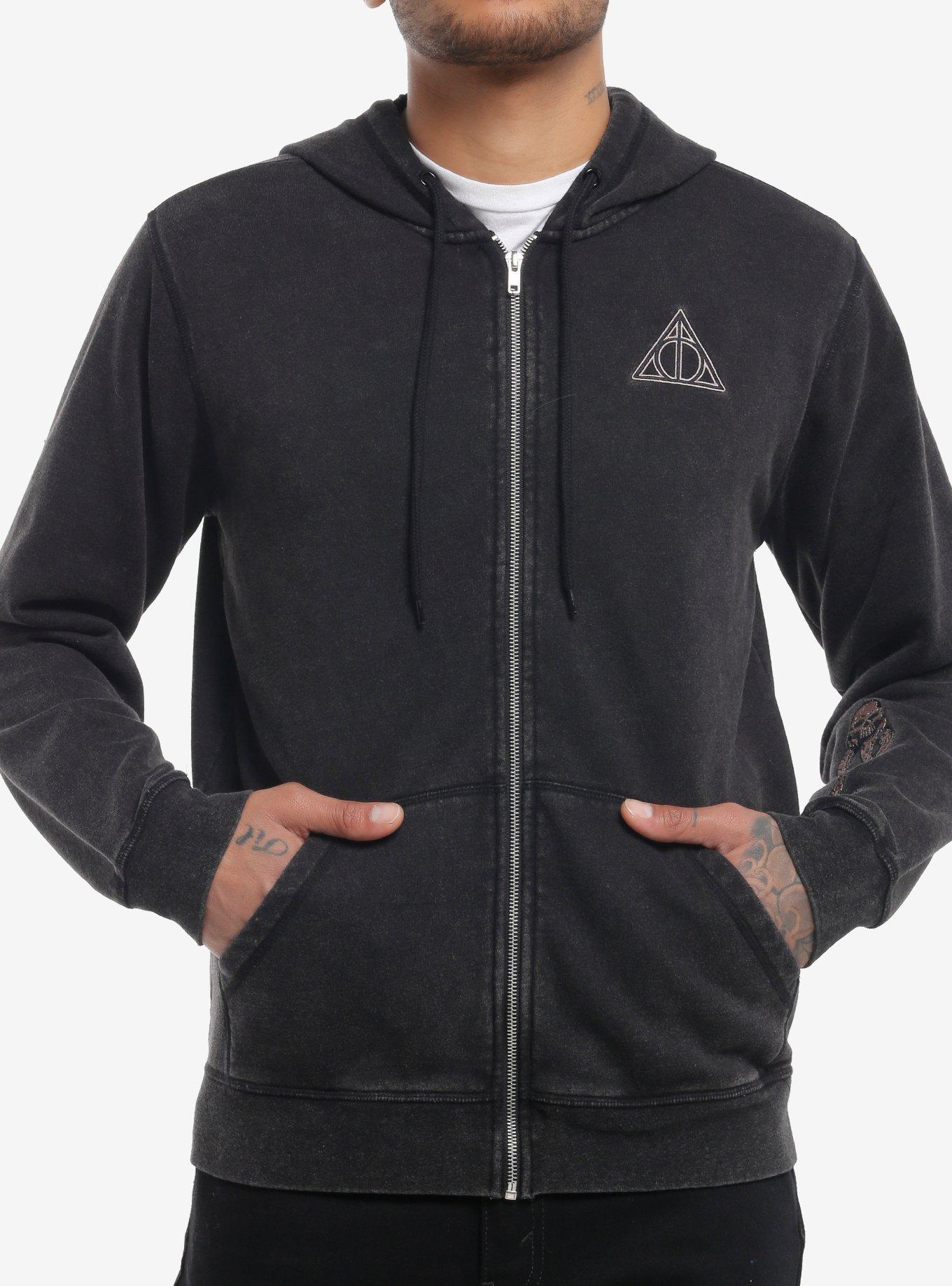 Our Universe Harry Potter Deathly Hallows Mineral Wash Hoodie Our Universe Exclusive, , hi-res