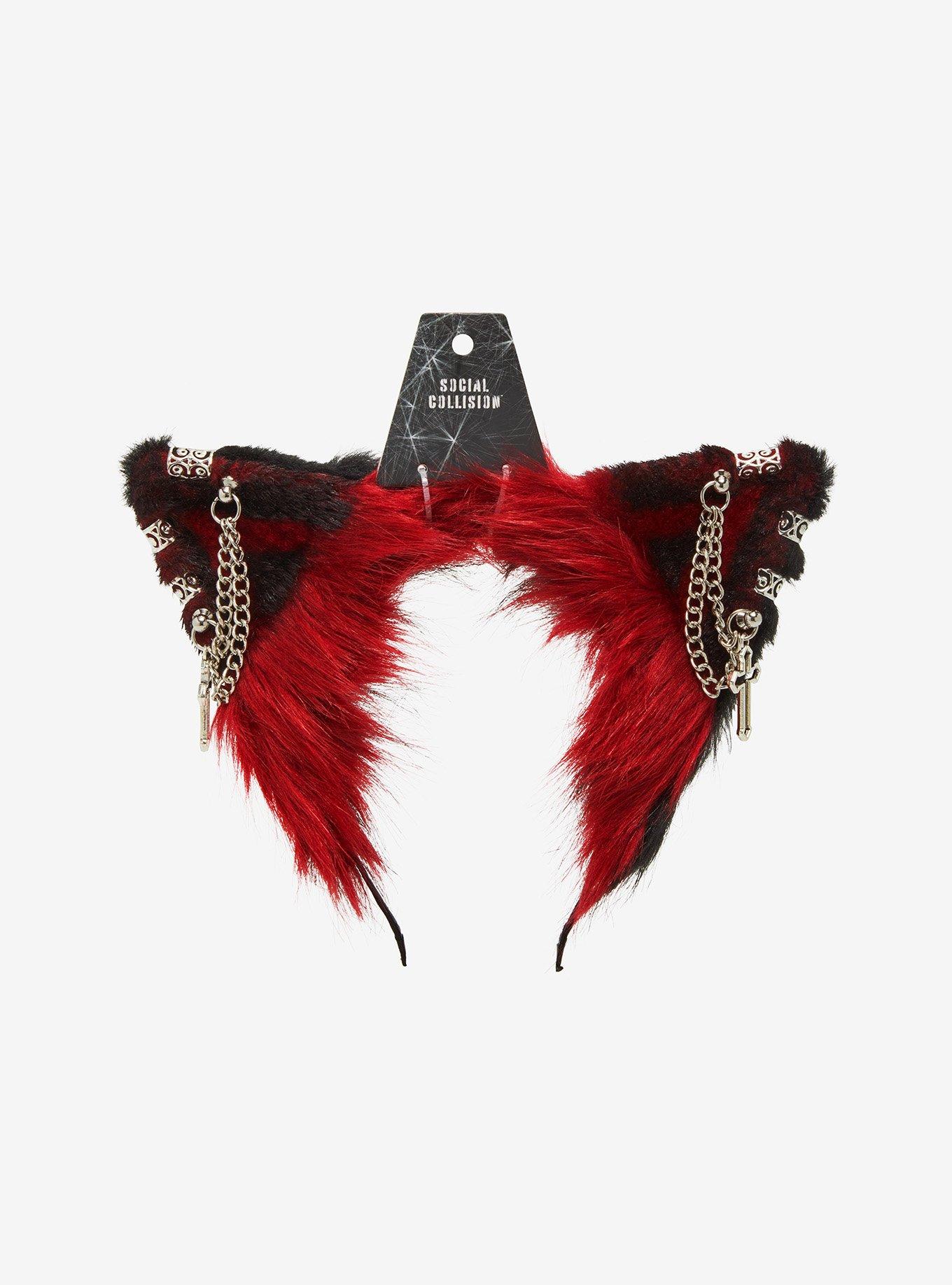 Social Collision Chain Cat Ear Headband, , hi-res