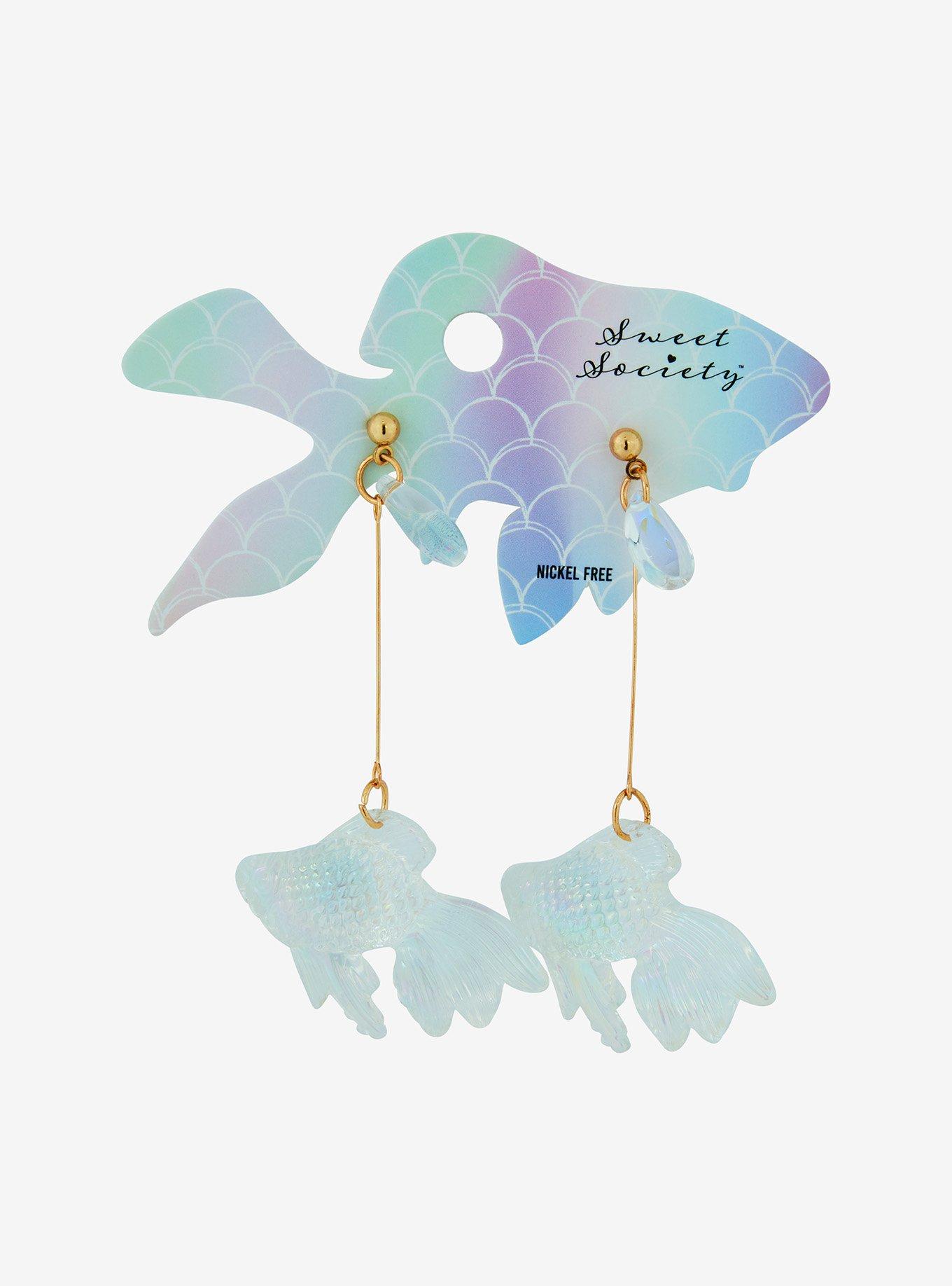 Sweet Society Opal Fish Drop Earrings