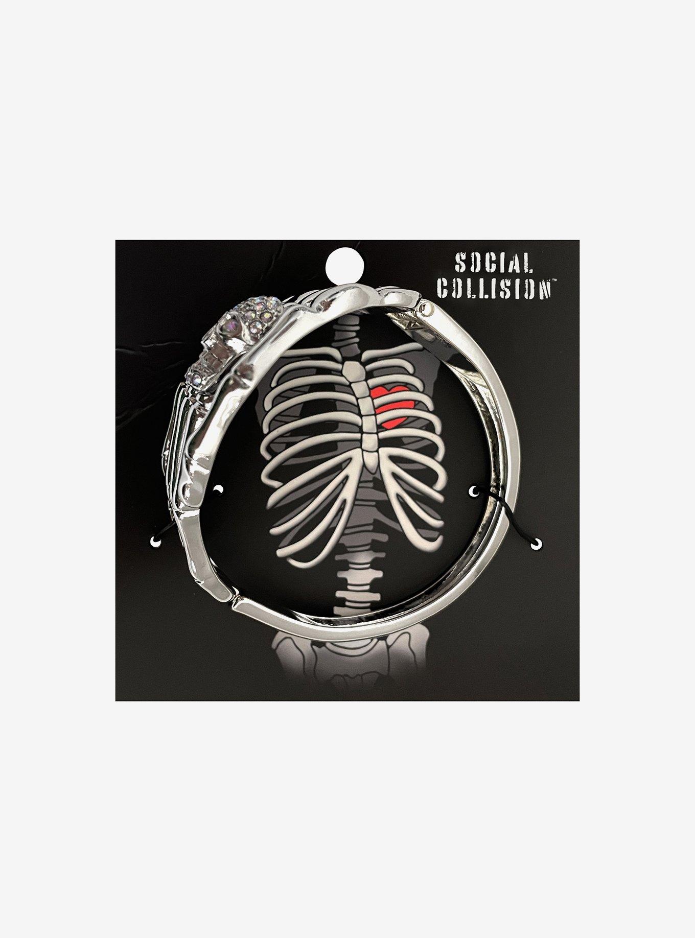 Social Collision Skeleton Bangle Bracelet