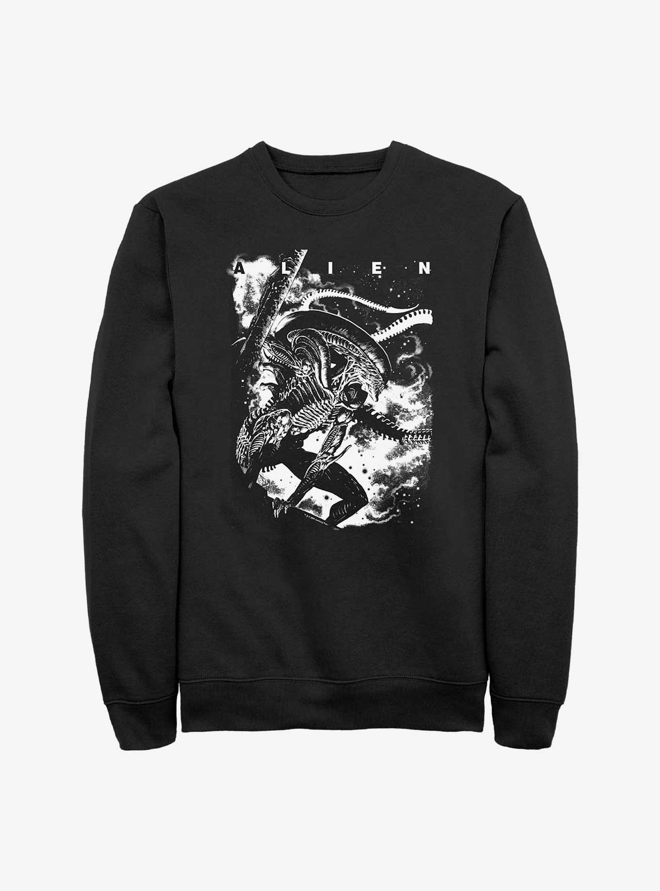 Alien Xenomorph Poster Sweatshirt, BLACK, hi-res