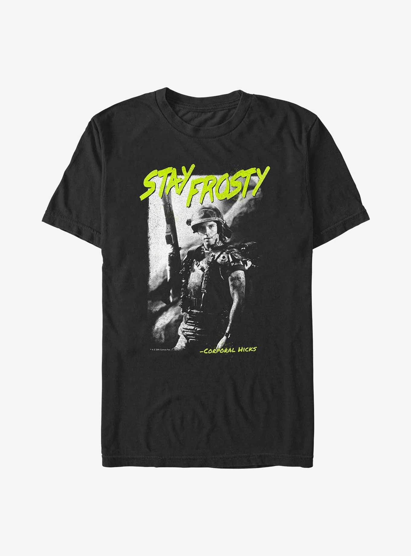 Alien Stay Frosty T-Shirt, BLACK, hi-res