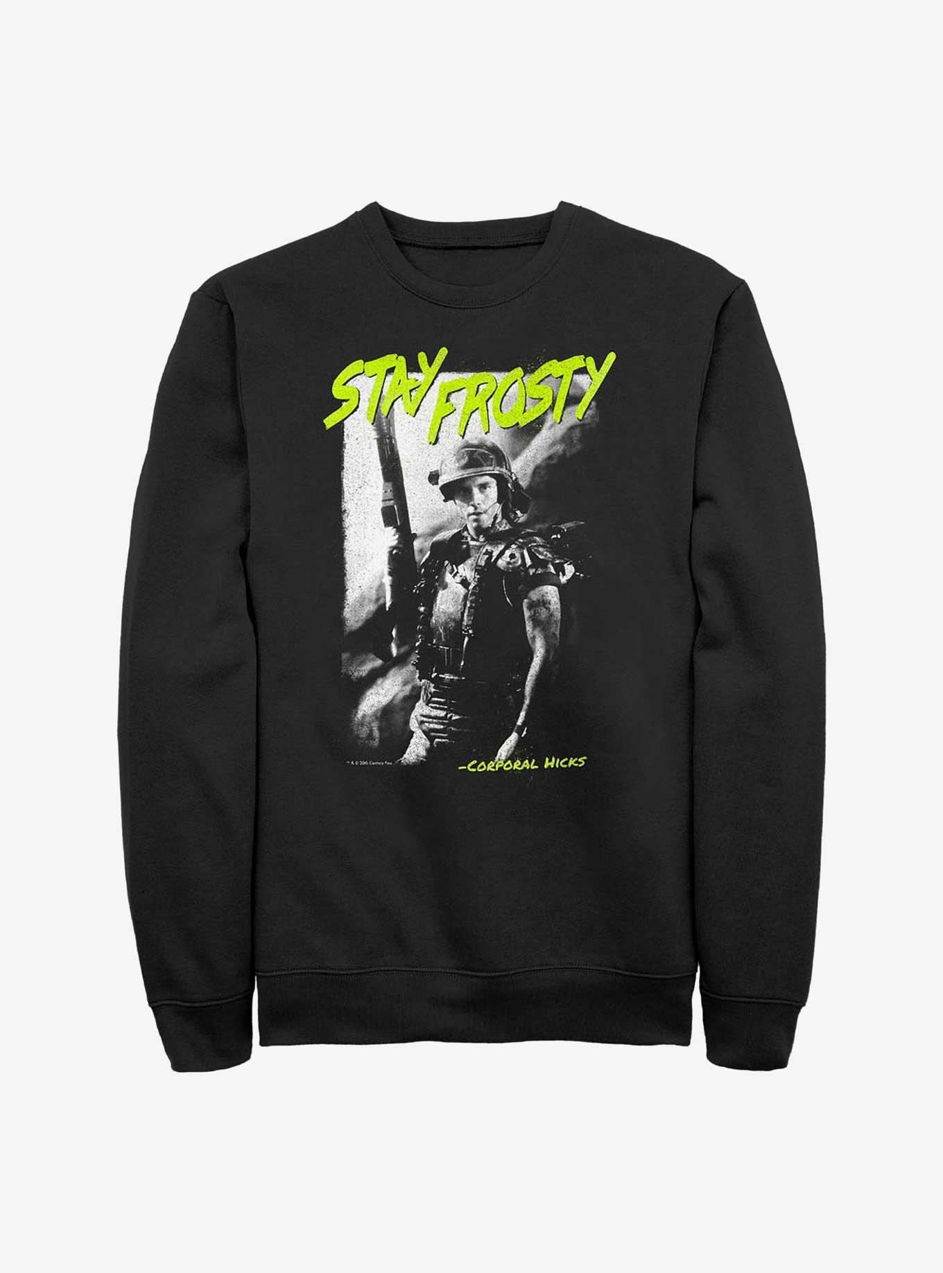 Alien Stay Frosty Sweatshirt, BLACK, hi-res