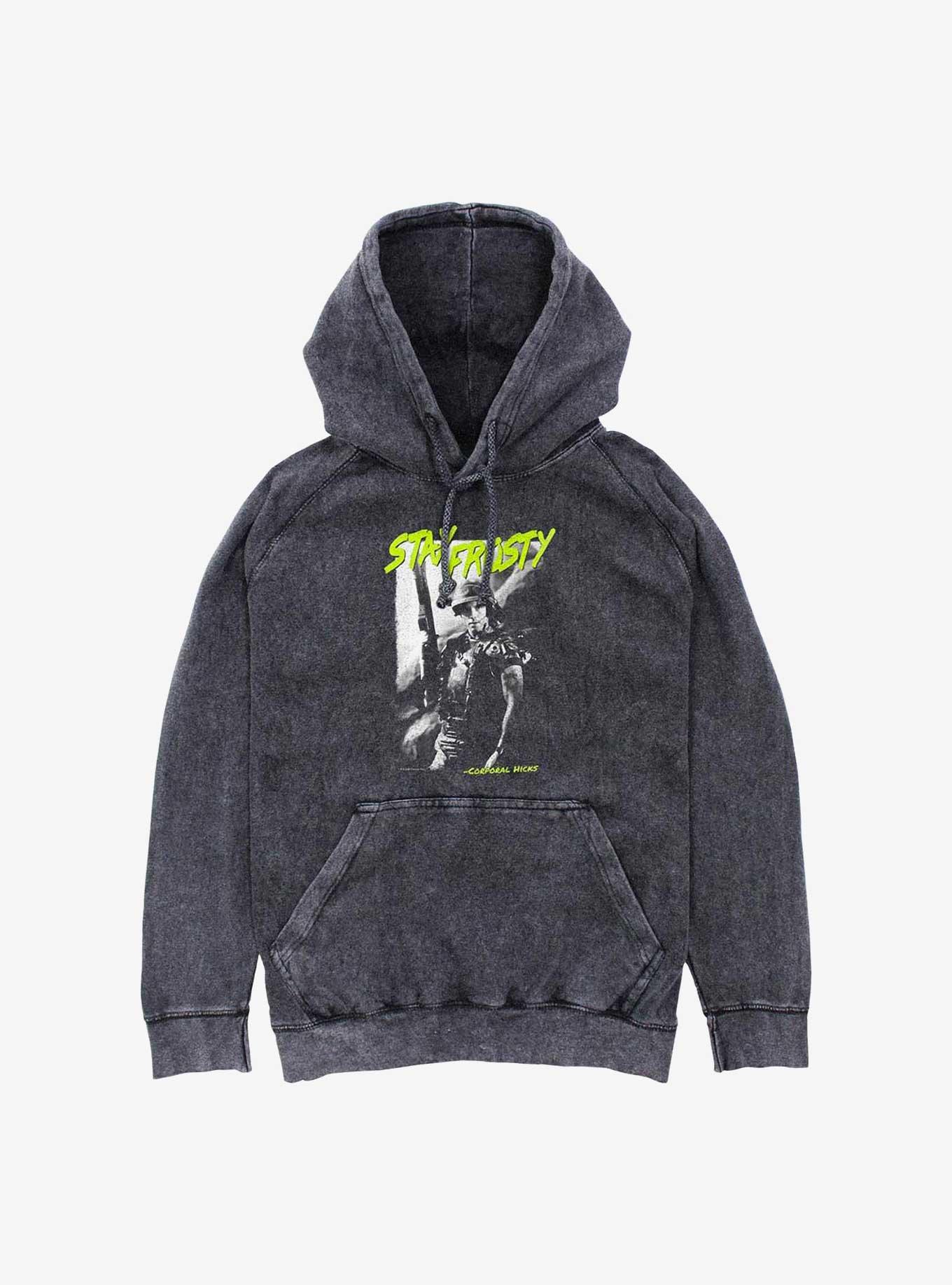Alien Stay Frosty Mineral Wash Hoodie, , hi-res
