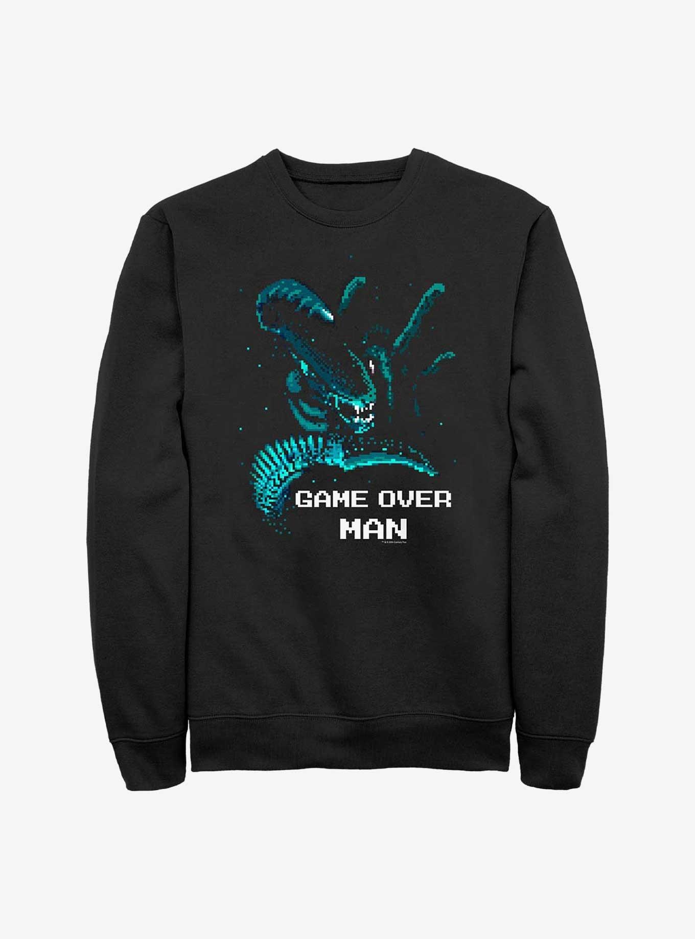 Alien Game Over Man Sweatshirt, BLACK, hi-res