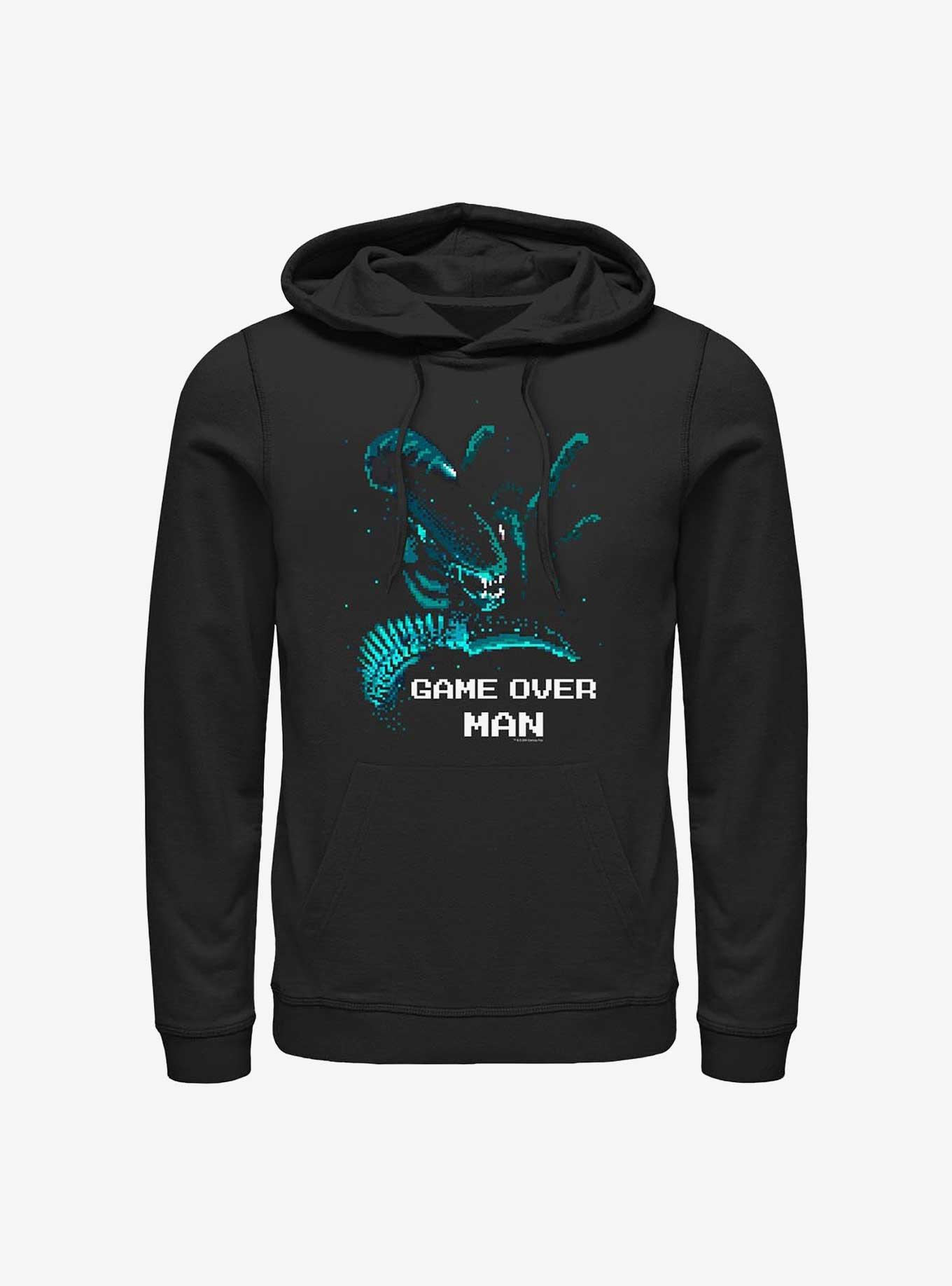 Alien Game Over Man Hoodie, BLACK, hi-res