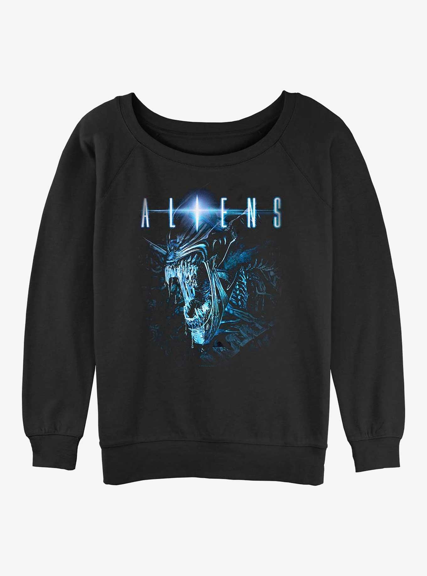 Alien Queen Alien Womens Slouchy Sweatshirt, BLACK, hi-res