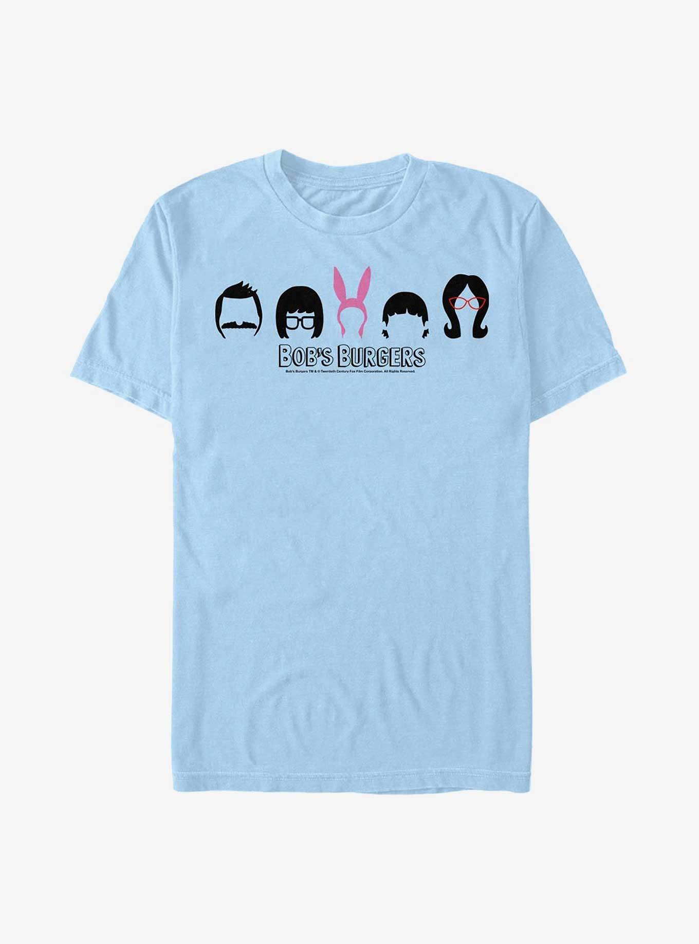 Bob's Burgers Hair Lineup T-Shirt, LT BLUE, hi-res