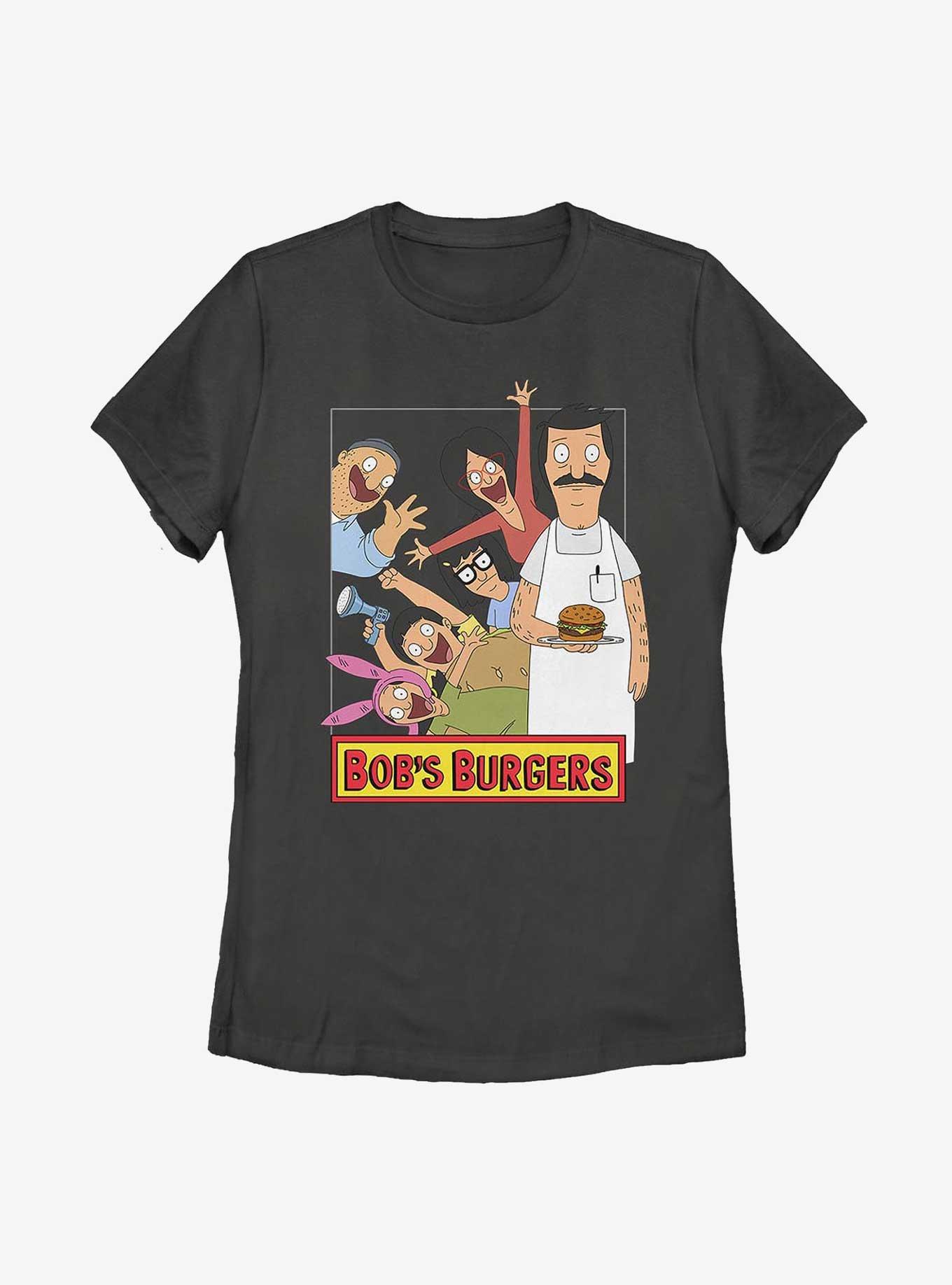 Bob's Burgers Group Up Womens T-Shirt, BLACK, hi-res