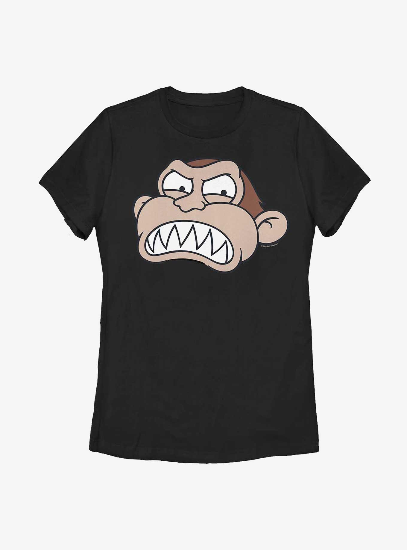 Family Guy Evil Monkey Face Womens T-Shirt, BLACK, hi-res