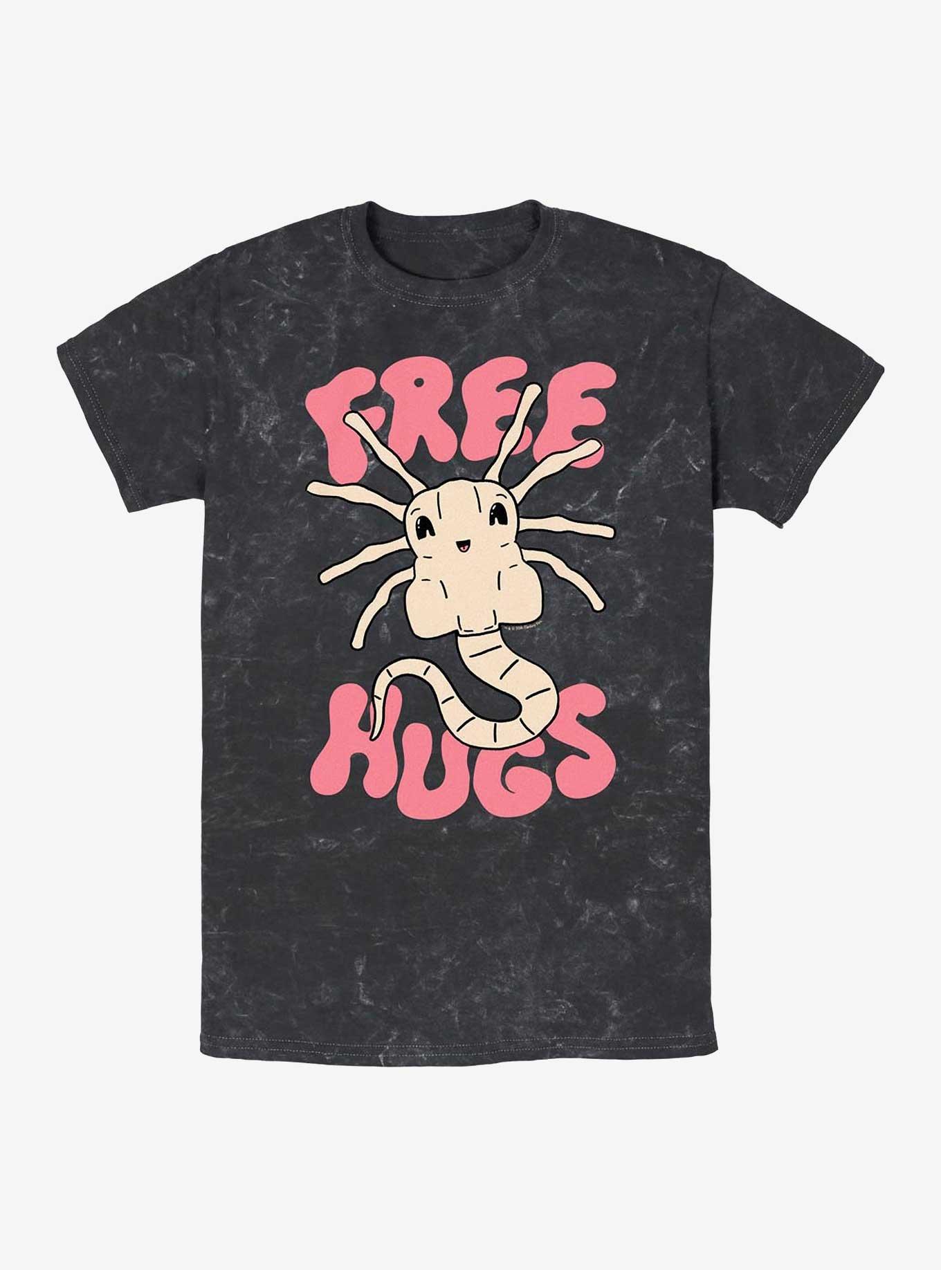 Alien Free Hugs Mineral Wash T-Shirt, , hi-res