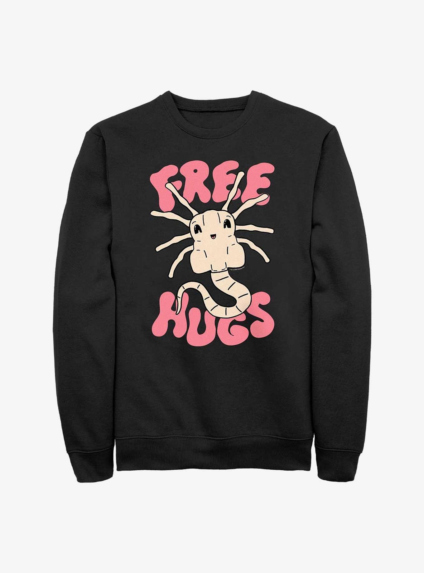 Alien Free Hugs Sweatshirt, BLACK, hi-res